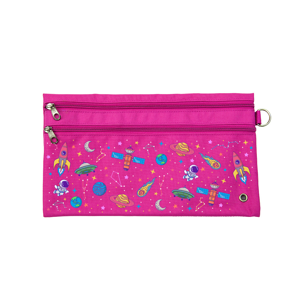 Galaxy Girl Pencil Case for School - Cute Starry Space Design Zippered Pouch for Pens, Markers & Art Supplies | Perfect for Students, Back to School & Office Organization
