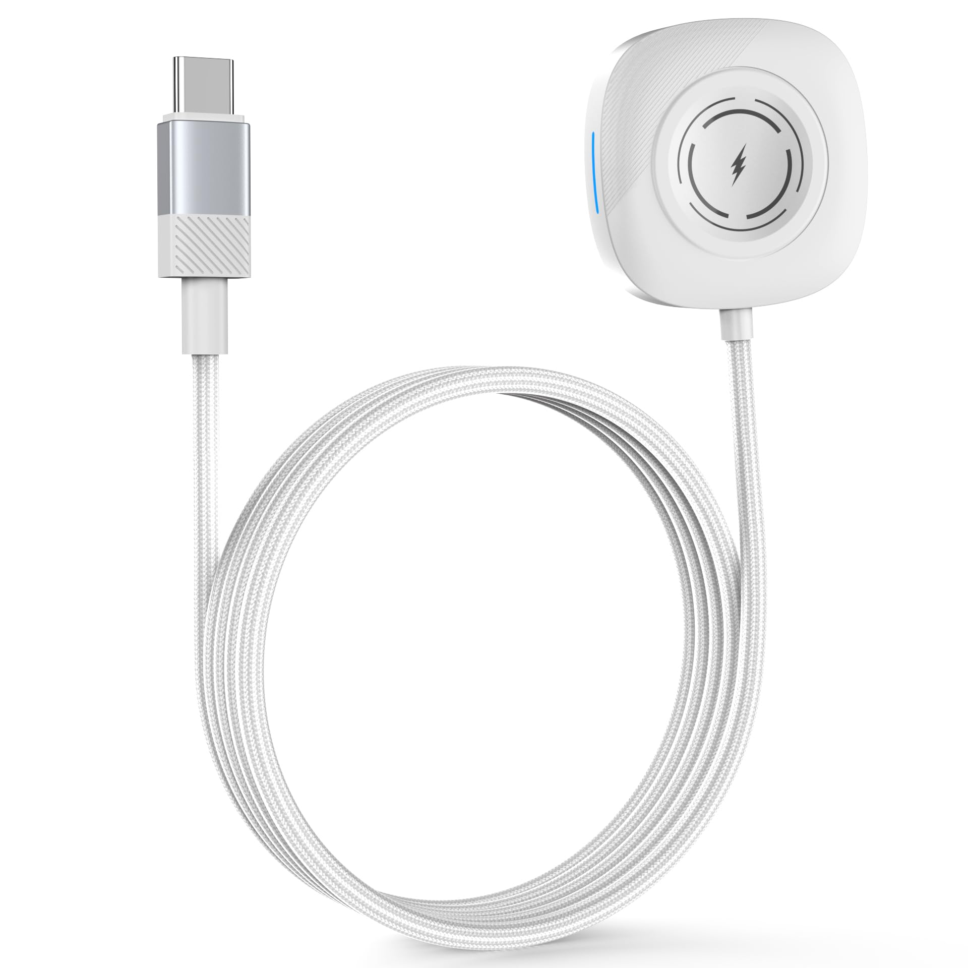 Upgraded Magnetic Wireless Charger for Apple Watch - Fast USB-C Charging Cable, Portable Travel Charger (3.3FT, White) | Compatible with iWatch Ultra, Series 10/9/8/7/6/SE/SE2/5/4/3/2/1 | Perfect for Home, Office & Travel Use