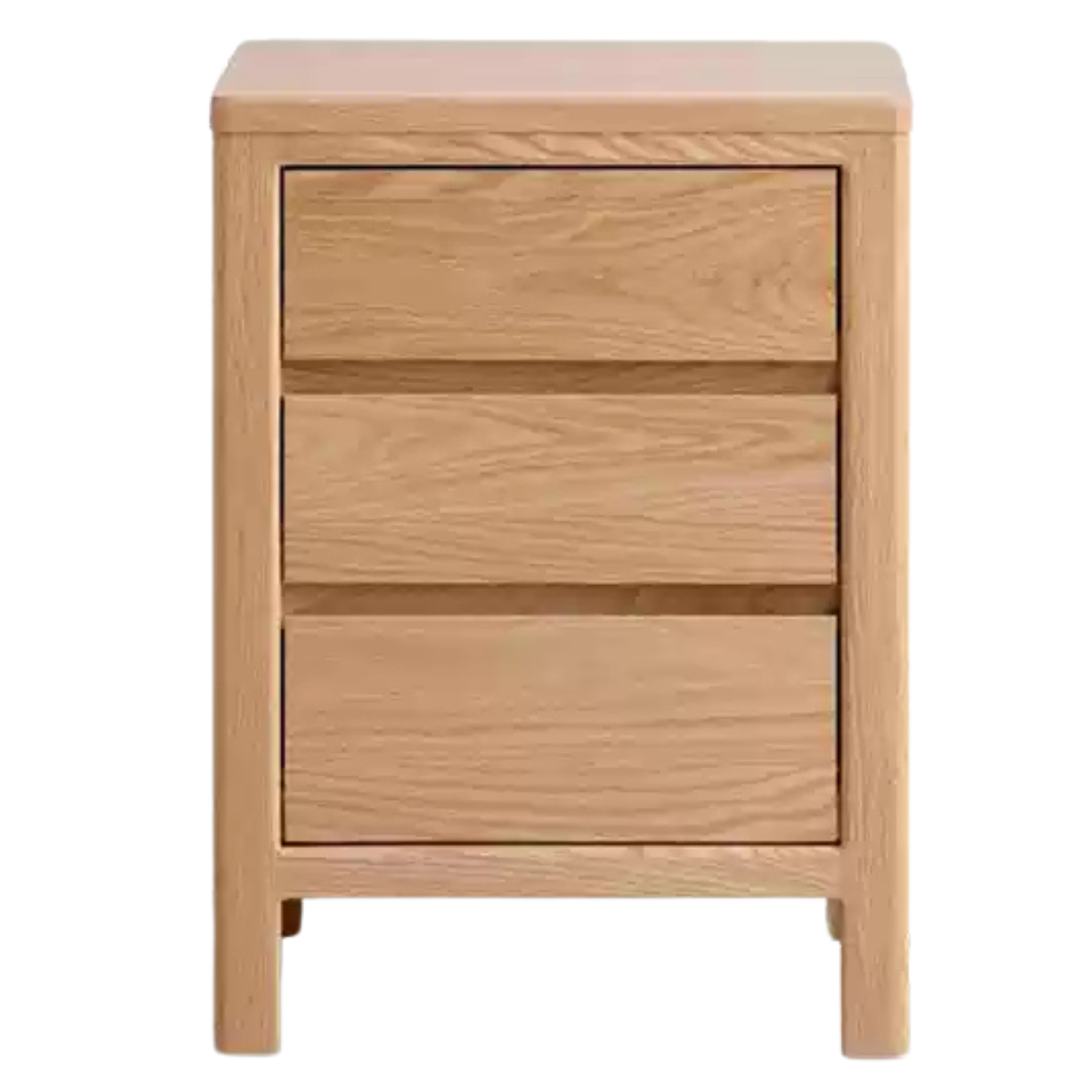 Solid Oak Wood Nightstand with Locking Drawer - Stylish and Durable Bedside Table for Bedroom, Living Room, or Guest Room
