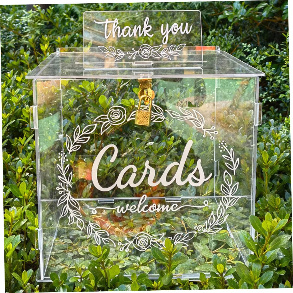 Elegant Acrylic Wedding Card Box - Money Gift Holder for Wedding Reception Decorations | Perfect for Bridal Showers, Anniversaries & Special Events