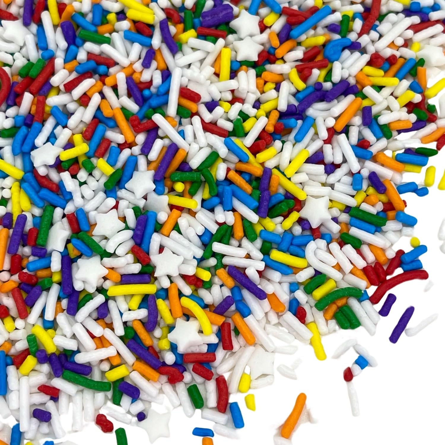 Manvscakes Sprinkles - Rainbow Themed Sprinkles Mix for Cake Decorating, Cookies, Ice Cream, Fondant & Cupcakes | Gluten Free Dessert Toppings | Perfect for Birthday Parties, Baking Projects & Sweet Treats