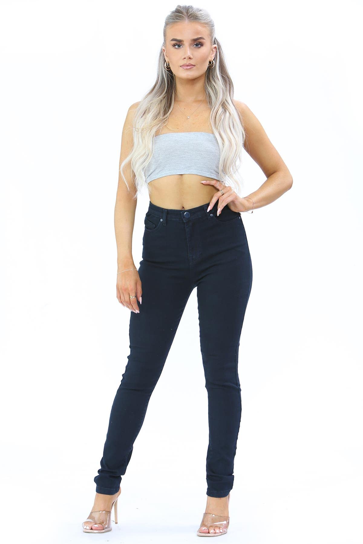 MYT Women's High Waist Skinny Jeans - Stretch Denim Pants UK 8-20 for Work & Casual Wear
