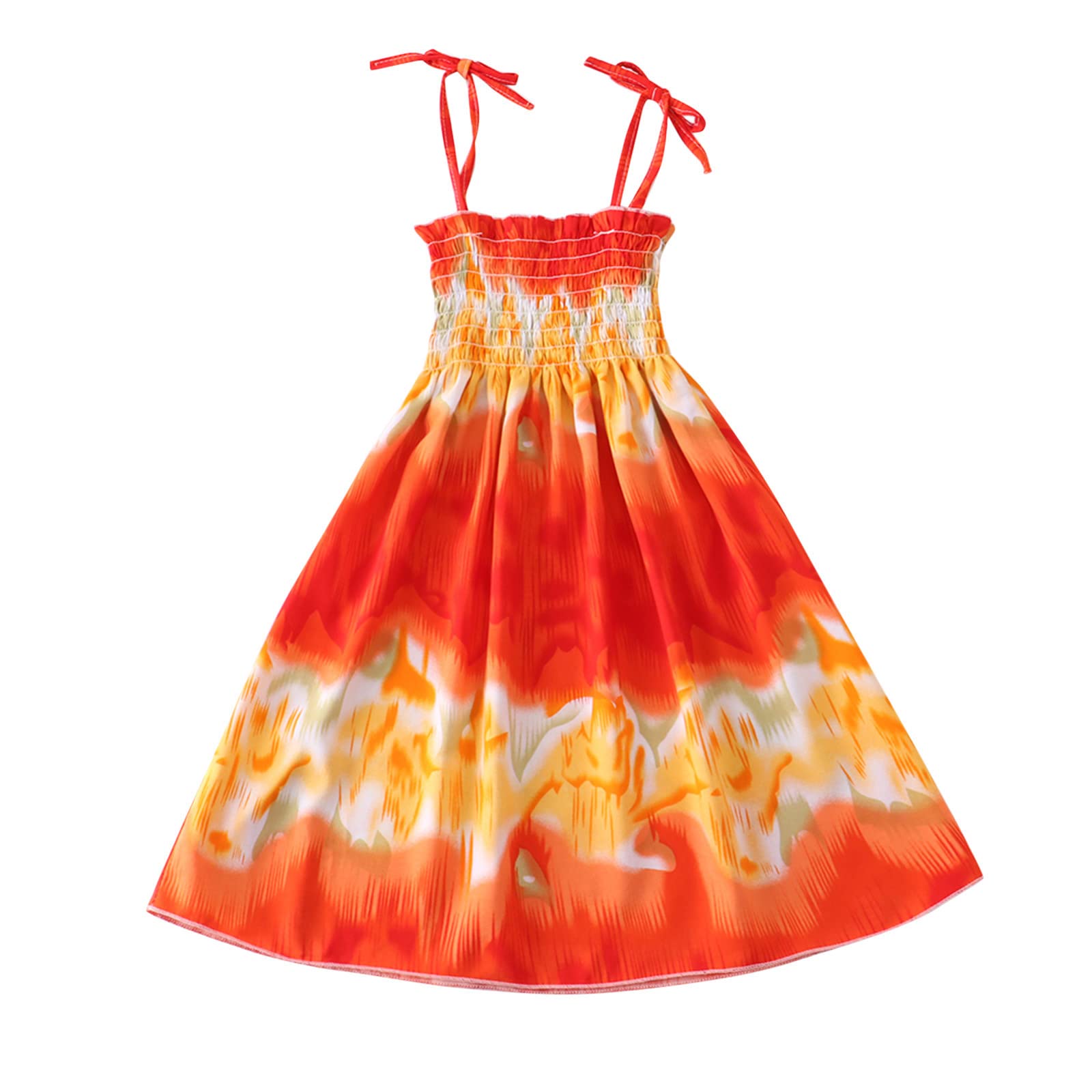 Girls Floral Print Bohemian Sleeveless Dress - Toddler Kids Summer Beach Dress with Straps | Perfect for Vacation, Playdates & Outdoor Adventures