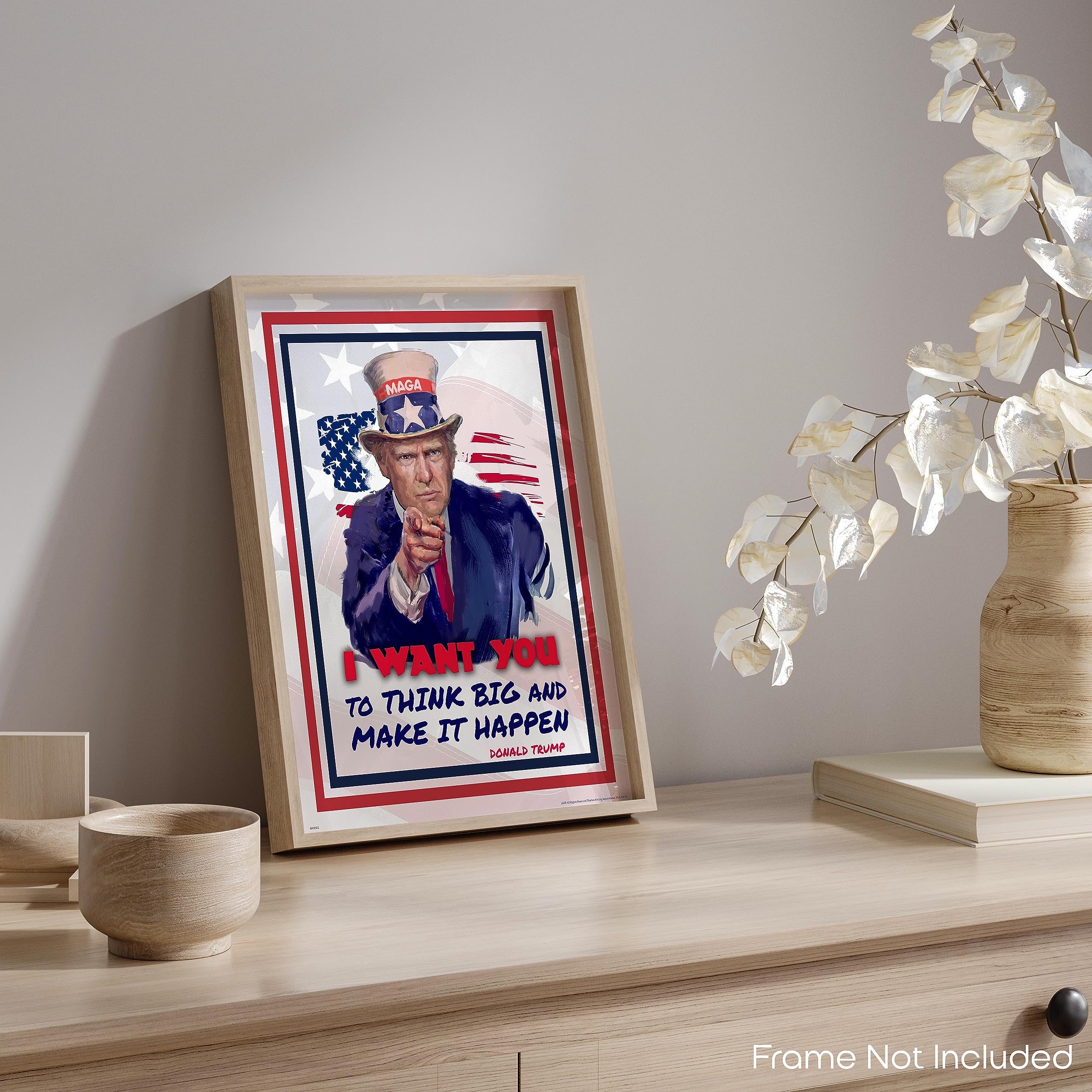 Donald Trump Motivational Poster Art Print - 11x14 Inches Inspirational Wall Art for Office, Kids Room & Home Decor - Perfect for Motivational Gifts & Political Enthusiasts