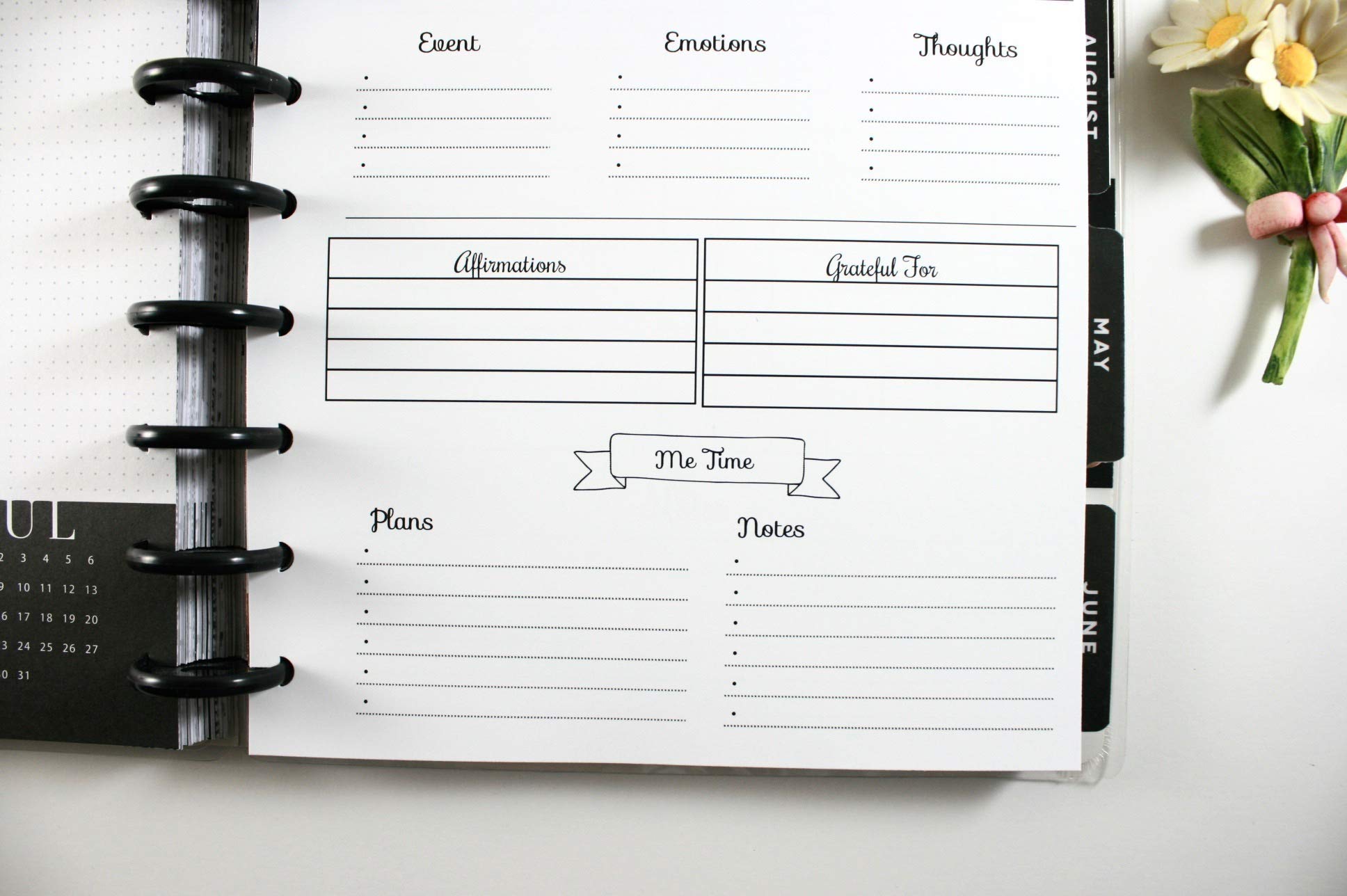 9-Disc Classic Happy Planner Self Care Inserts - Wellness Planner Refill Pages for Mental Health & Goal Tracking (Planner Sold Separately) | Perfect for Journaling, Meditation & Personal Growth