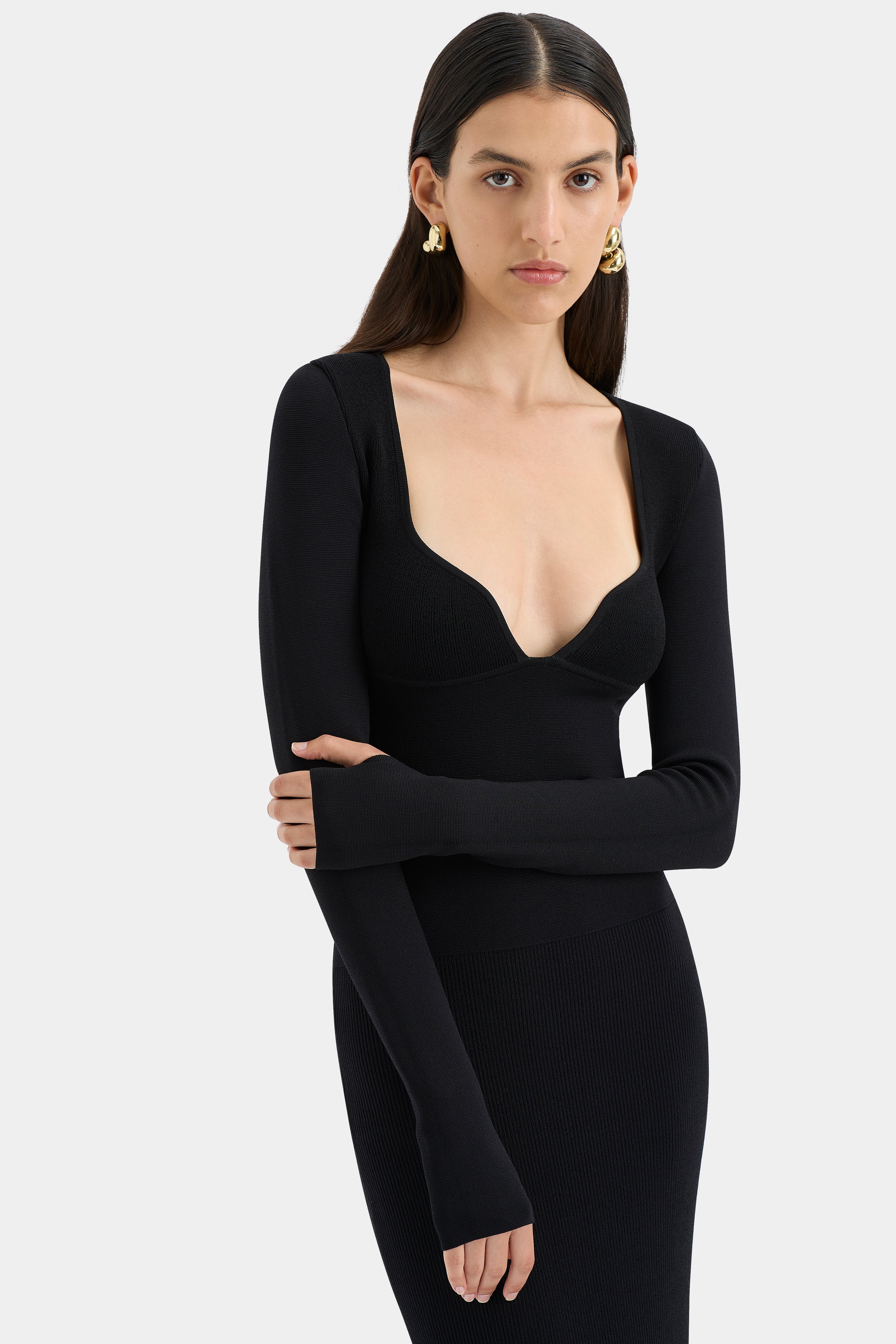 Helena Women's Long Sleeve Maxi Dress - Flowy Elegant Boho Style for Fall Winter, Perfect for Weddings, Parties & Casual Outings