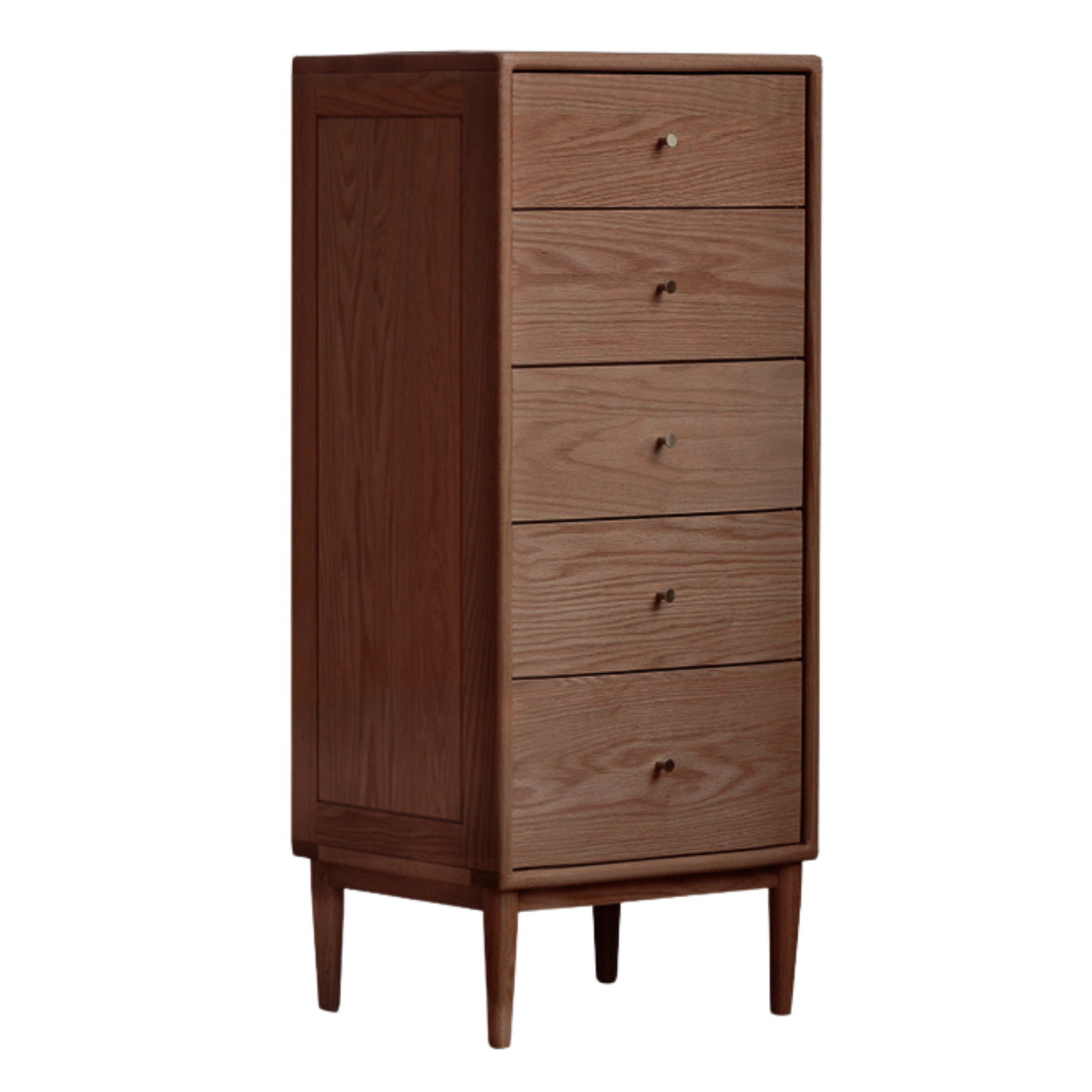 16.1x15.7x39.3 inch / 41x40x100 cm / walnut color / Oak metal slide chest of drawers