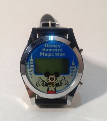 Vintage Disney Mickey Mouse Digital Quartz Watch - Summer Magic 1985 Edition | Collectible Timepiece for Disney Fans, Retro Fashion & Gift Giving
