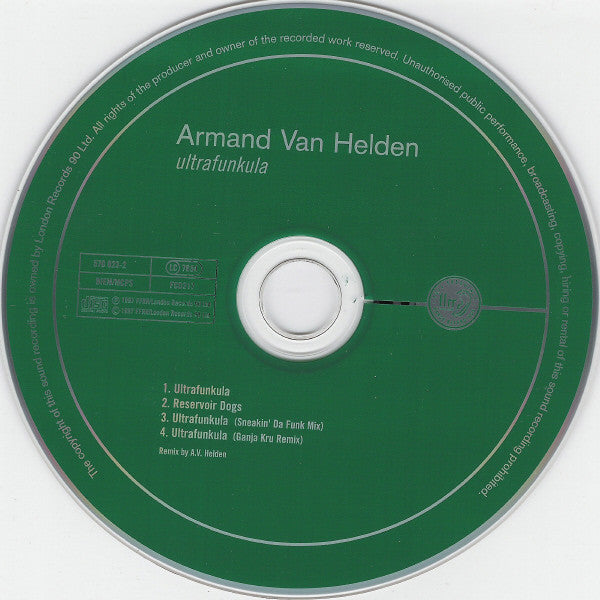 Armand Van Helden - Ultrafunkula CD Single (Near Mint or Mint Condition) | Electronic Dance Music for DJs, Clubs & Music Collectors