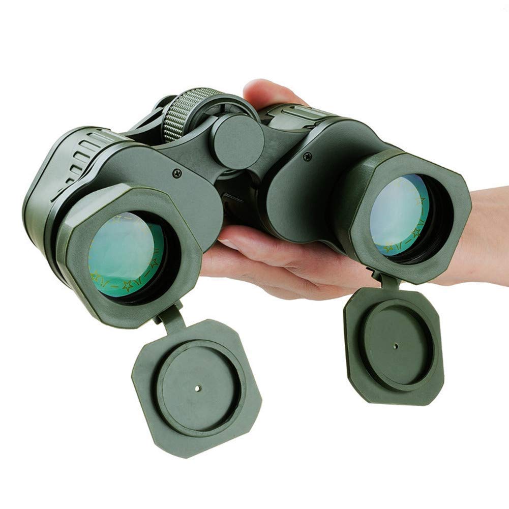 50x50 High-Powered Military Binoculars with Adjustable Zoom - HD Sport Binoculars for Hunting, Bird Watching & Outdoor Adventures - Includes Phone Mount Strap (Green)