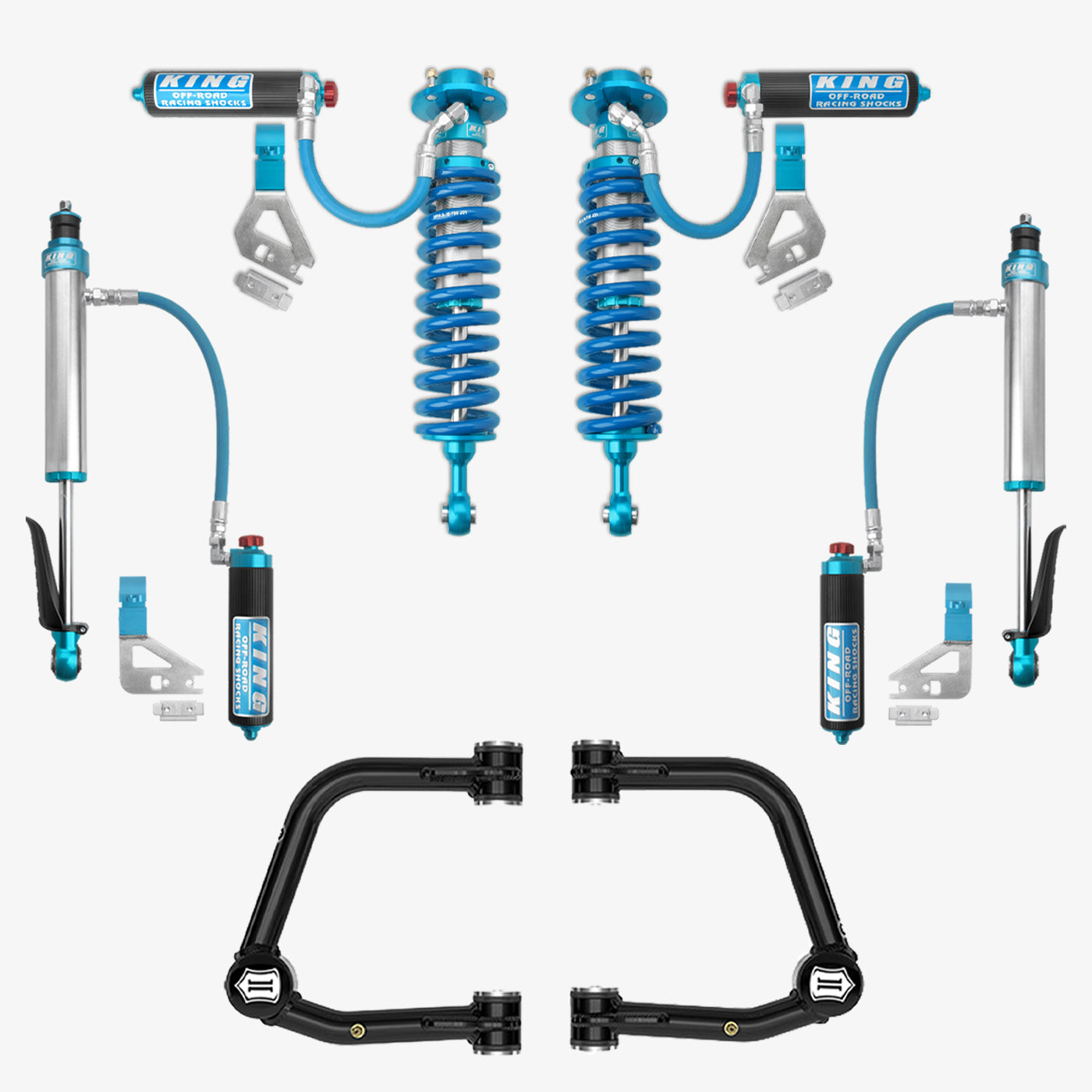 Toyota Tundra King 2.5 RR Coilovers & Rear Shocks with Upper Arms & Trailing Arm Combo Kit for 2022-2025 Models - Off-Road Suspension Upgrade for Enhanced Performance & Durability