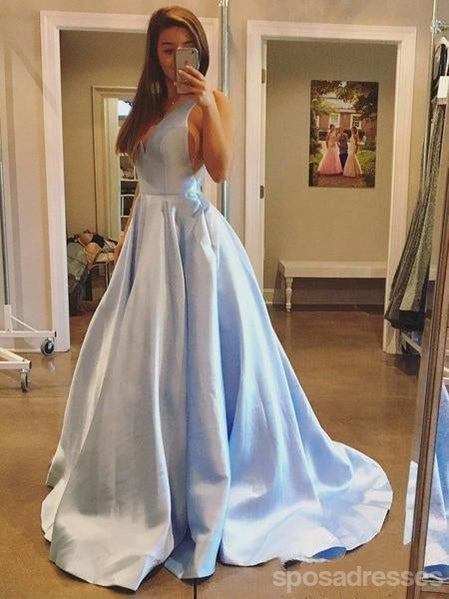 Elegant Yellow V-Neck A-Line Long Evening Prom Dresses for Women | Custom Party Gowns | Perfect for Homecoming, Prom Night & Formal Events