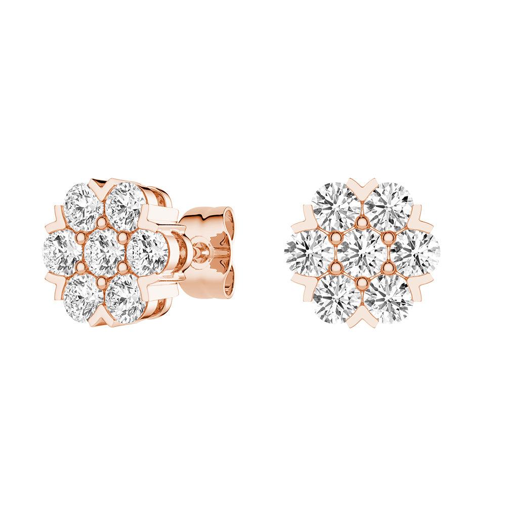 Classic Cluster Flower Moissanite Earrings for Women | Elegant Wedding, Anniversary & Party Jewelry Gift | Hypoallergenic & Durable