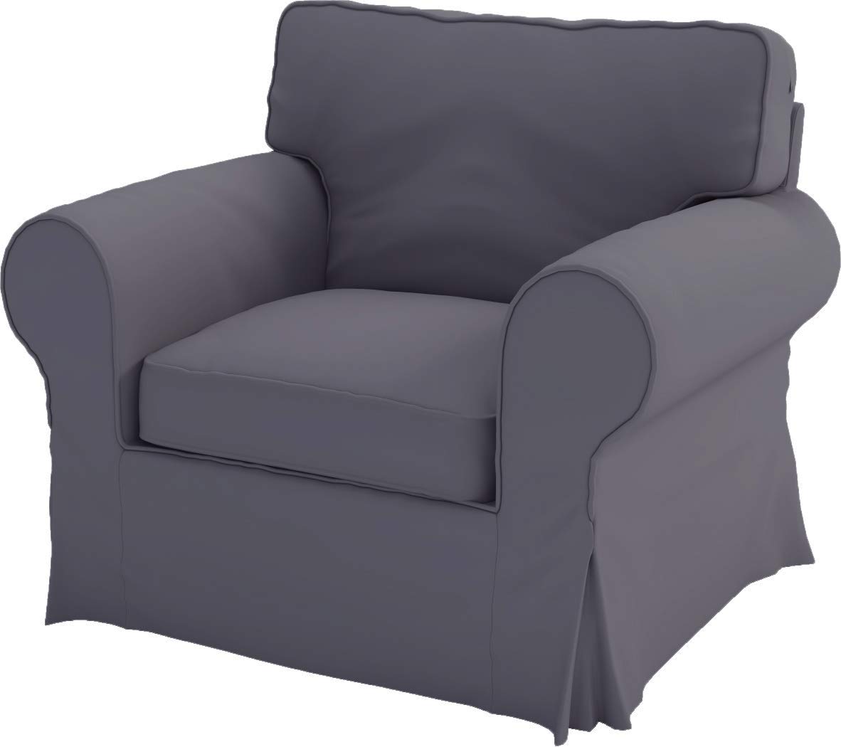 Heavy Duty Cotton Slipcover for IKEA Ektorp Armchair - Sofa Cover Replacement Only (Dark Gray) | Durable Furniture Protector for Living Room, Bedroom & Office