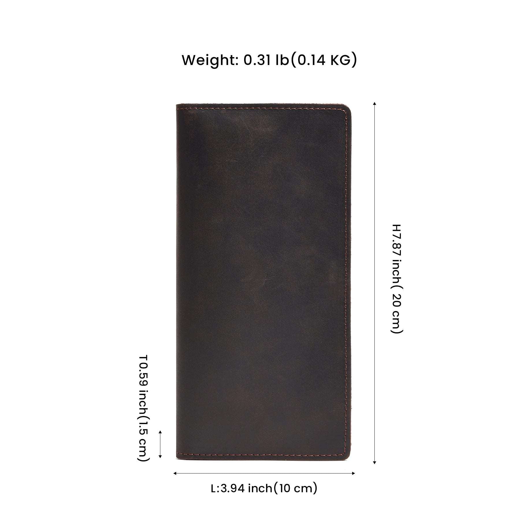 Vintage Distressed Leather Long Wallets for Men - Slim RFID Blocking Bifold Wallet with Multiple Card Slots - Perfect for Everyday Use, Travel & Business