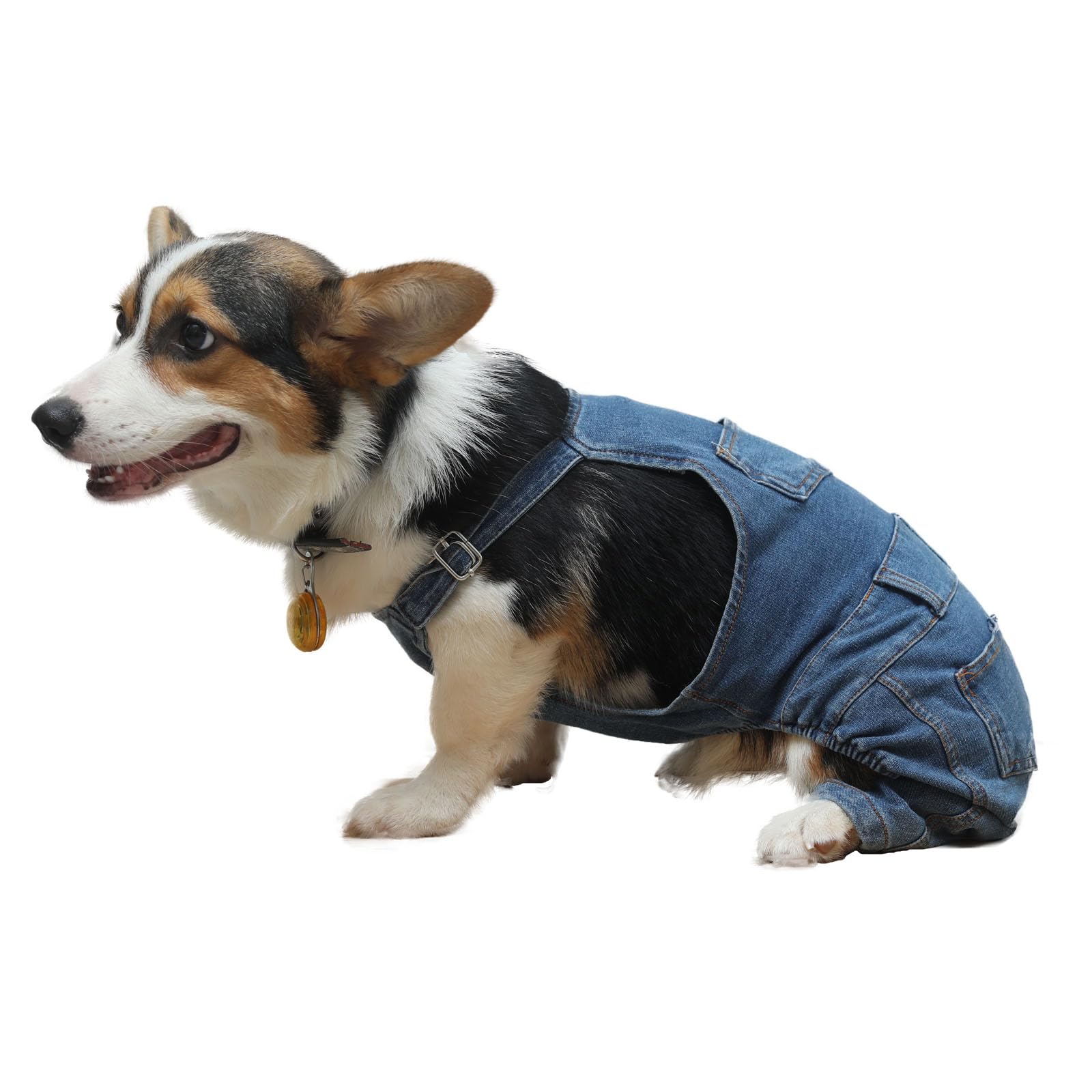 Dog Denim Jumpsuit Overalls for Small Dogs - Puppy Costume & Fashion for Daily Walks