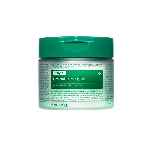 Medi Peel Phyto Cica Nol Calming Pad - Soothing Facial Toner Pads for Sensitive Skin, Redness Relief & Hydration | Korean Skincare for Acne, Rosacea & Post-Procedure Care
