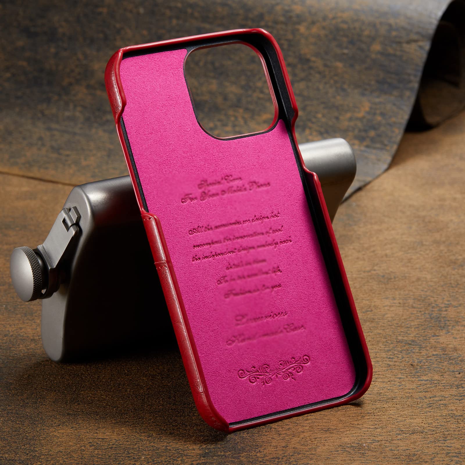 Premium Leather Wallet Case for iPhone 14/14 Plus/14 Pro/14 Pro Max - Slim Fit Shockproof Protective Cover with Card Slots (Red) - Perfect for Everyday Use, Travel & Business Meetings