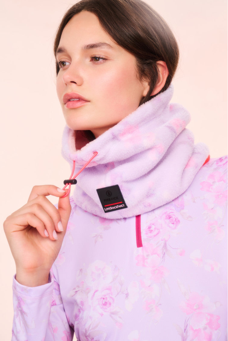 BOGNER FIRE+ICE x LoveShackFancy Arian Neck Gaiter - Winter Scarf for Women, Fashionable Fleece Neck Warmer for Skiing, Snowboarding & Outdoor Activities