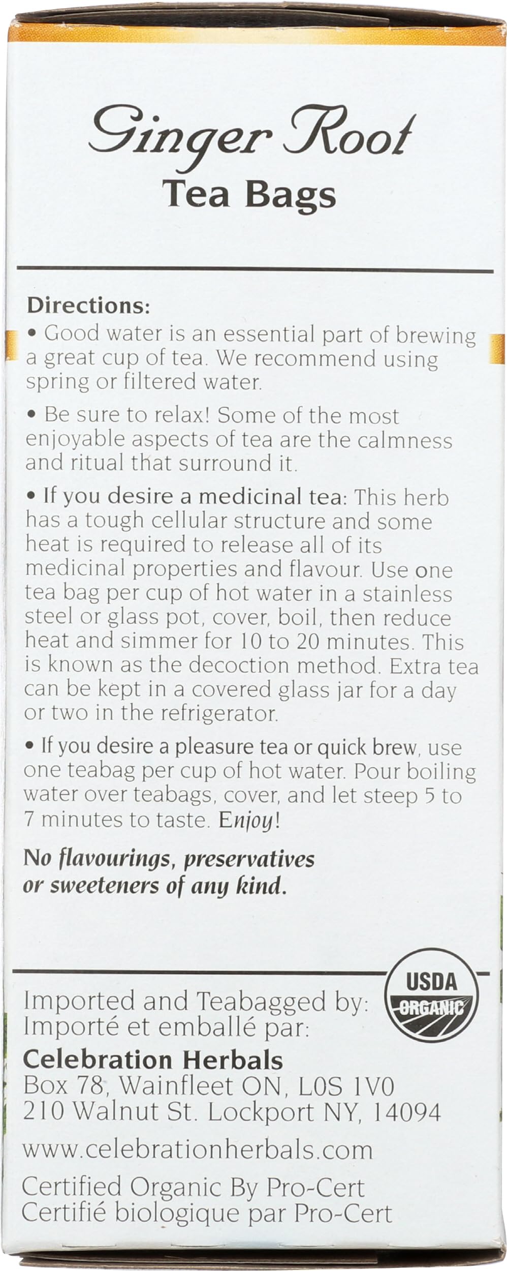 Organic Ginger Root Tea by CELEBRATION HERBALS - 24 Tea Bags | Caffeine-Free Herbal Tea for Digestion & Nausea Relief | Perfect for Morning Wellness & After-Meal Comfort