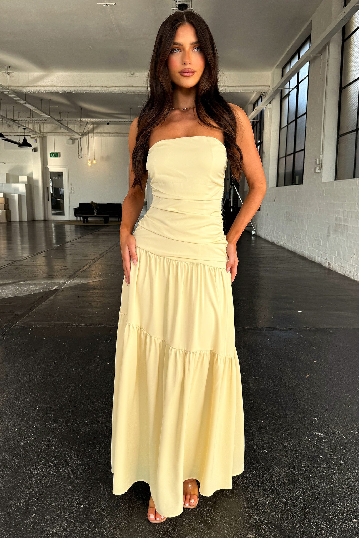 Charlotte Maxi Dress in Yellow - Flowy Summer Beach Dress for Women | Perfect for Vacations, Weddings & Casual Outings