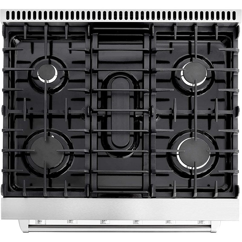 Cosmo 30 Inch Slide-In Freestanding Gas Range - 5 Sealed Burners, Cast Iron Grates, 4.5 cu. ft. Convection Oven - Stainless Steel COS EPGR304 - Perfect for Home Kitchens & Professional Cooking