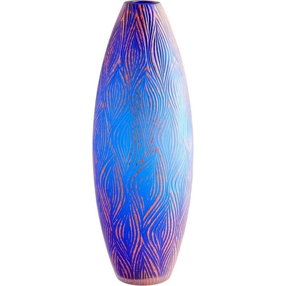 Cyan Design Fused Groove Glass Vases & Planters - Modern Home Decor for Flowers, Succulents & Centerpieces | Living Room, Dining Table & Wedding Decorations