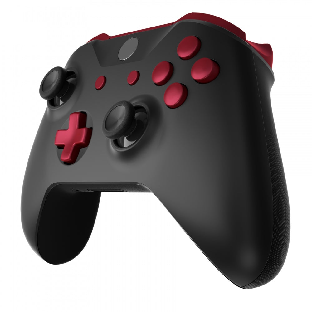 eXtremeRate Replacement Buttons Kit for Xbox One S & X Controller (Model 1708) - LB RB LT RT Bumpers, Triggers, D-Pad, ABXY, Start & Back Buttons - Scarlet Red Repair Set with Tools - Perfect for Gaming, DIY Controller Mods & Replacement Parts