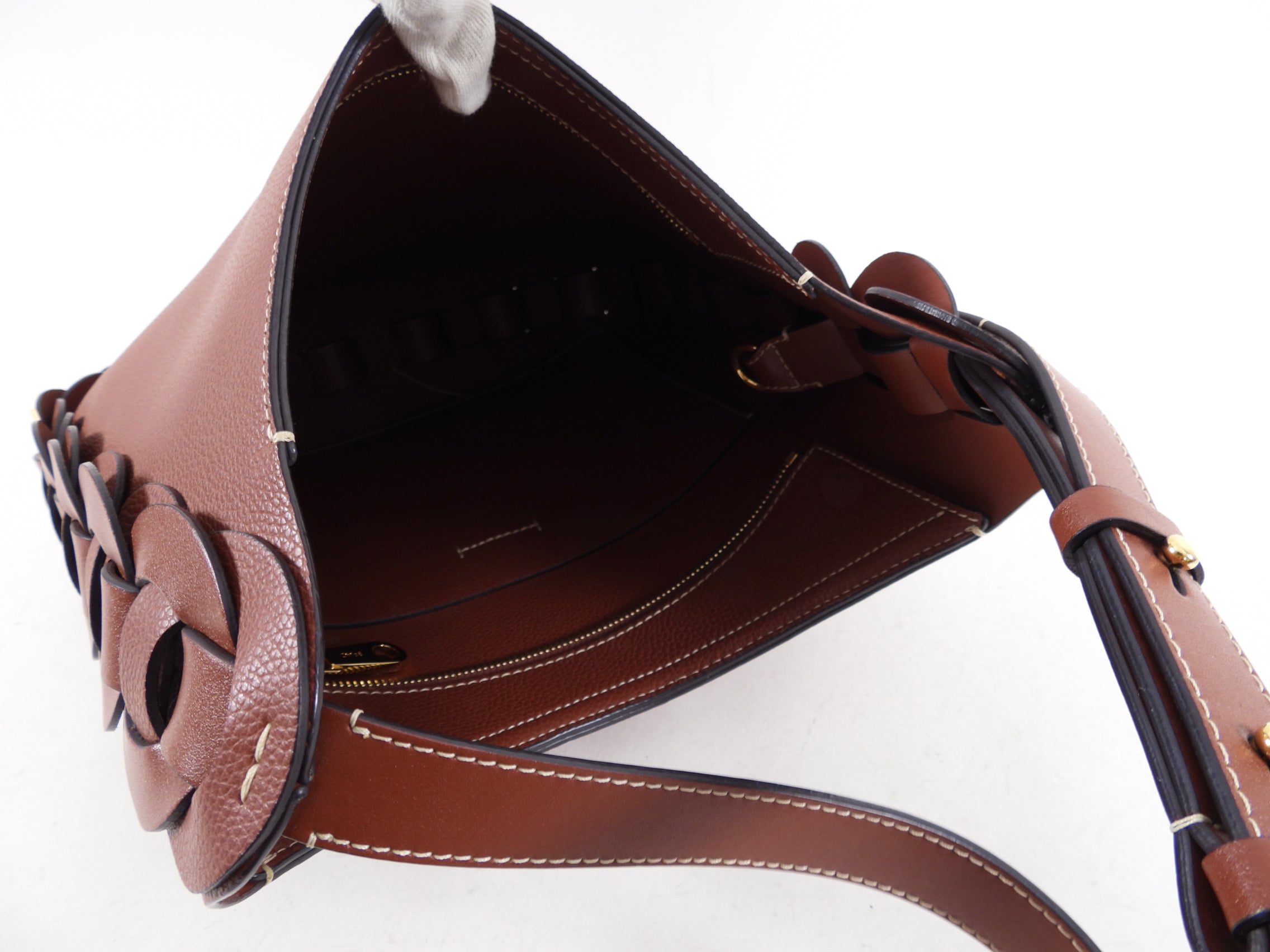 Chloe Darryl Medium Hobo Bag - Genuine Brown Leather Handbag for Women | Perfect for Work, Travel & Everyday Use