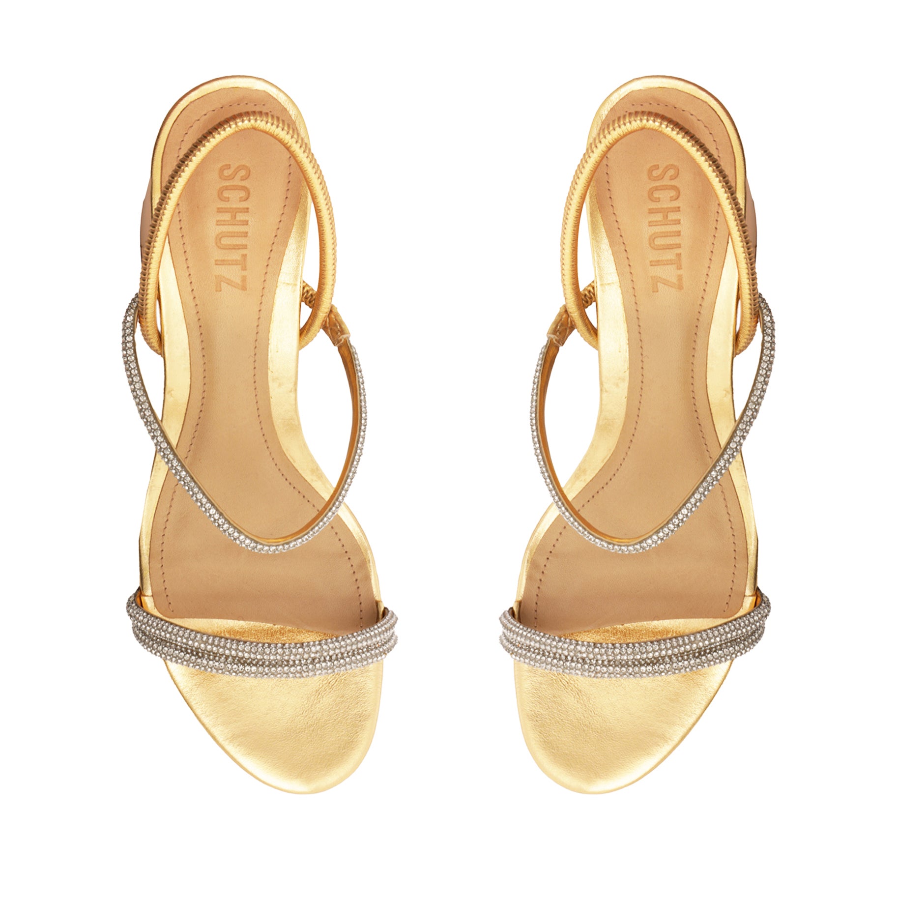 Whiteley Block Metallic Leather Sandal - Women's Comfortable Chunky Heel Slide Sandals for Summer | Perfect for Beach, Vacation & Casual Outfits