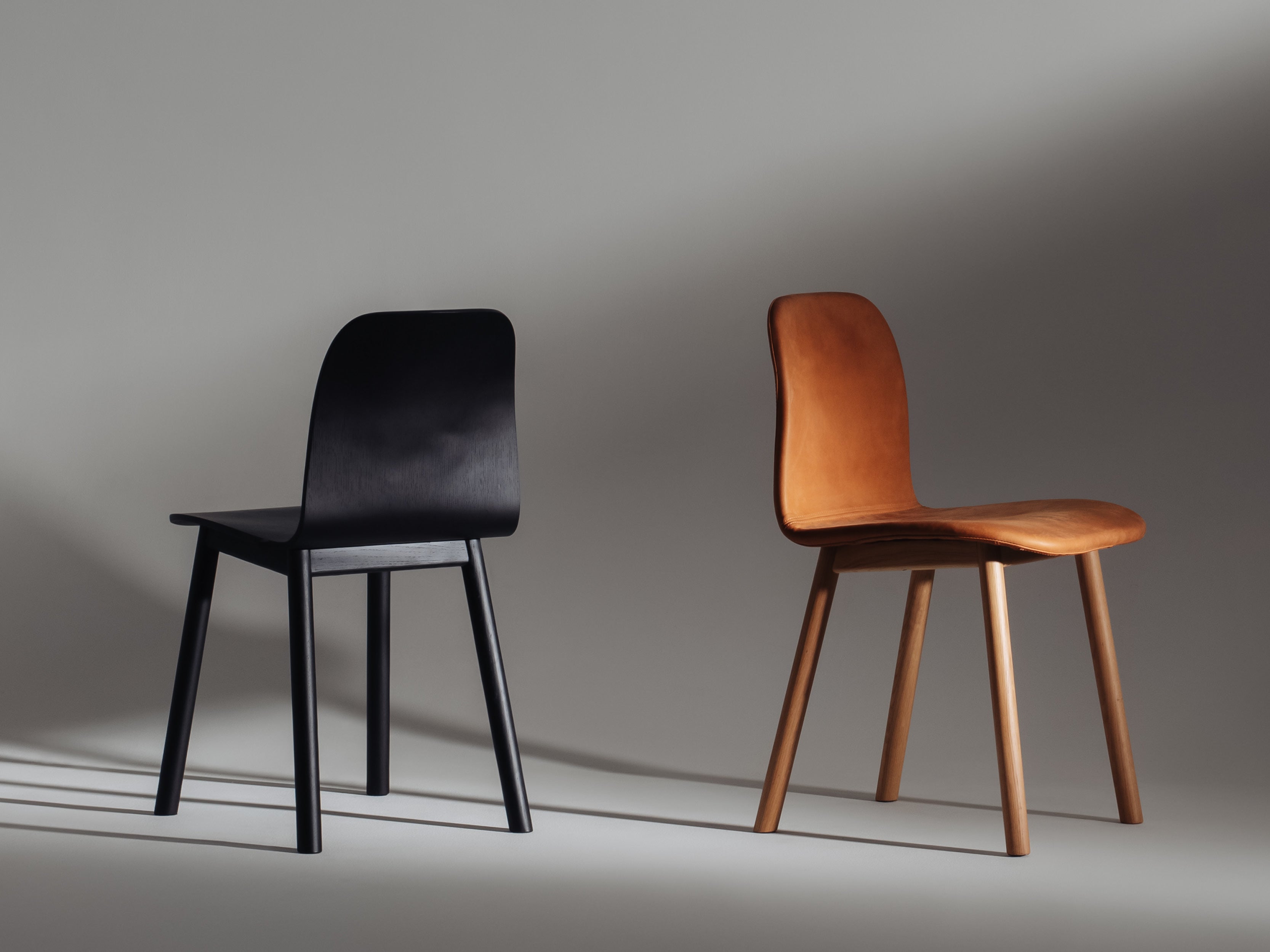 Modern Dining Chairs Set of 2 - Sturdy Wooden Kitchen Chairs with Padded Seats - Perfect for Dining Room, Kitchen, Breakfast Nook & Small Spaces