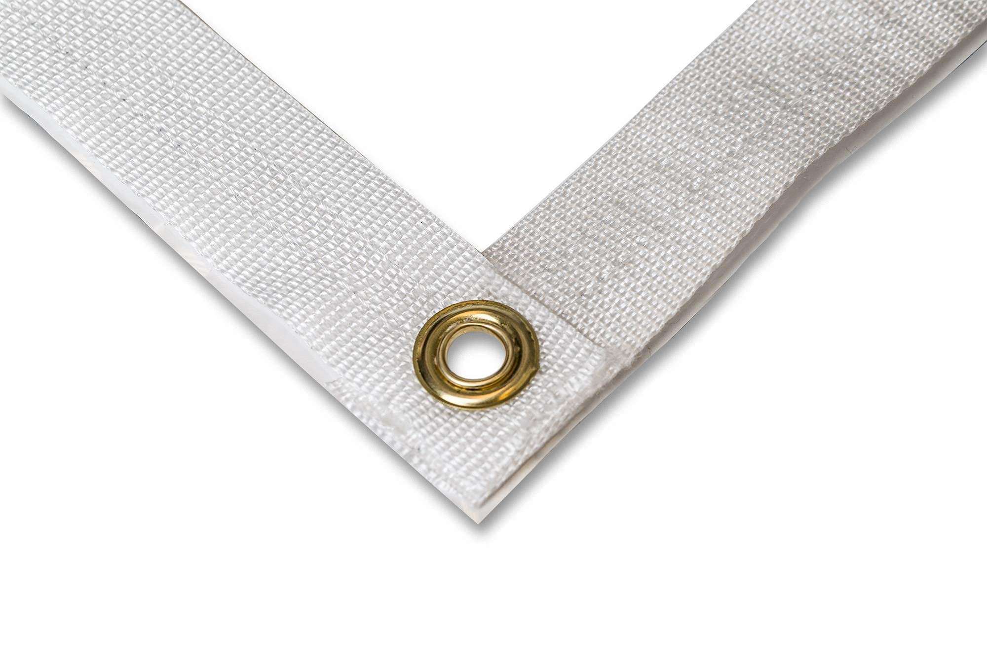 Heavy-Duty Waterproof Clear PVC Tarp - 8x12 Feet Extra Durable Multipurpose Cover with Rustproof Grommets for Residential, Industrial & Commercial Use - Perfect for Outdoor Furniture Protection, Construction Sites, Boat Covers, and Emergency Roof Repairs