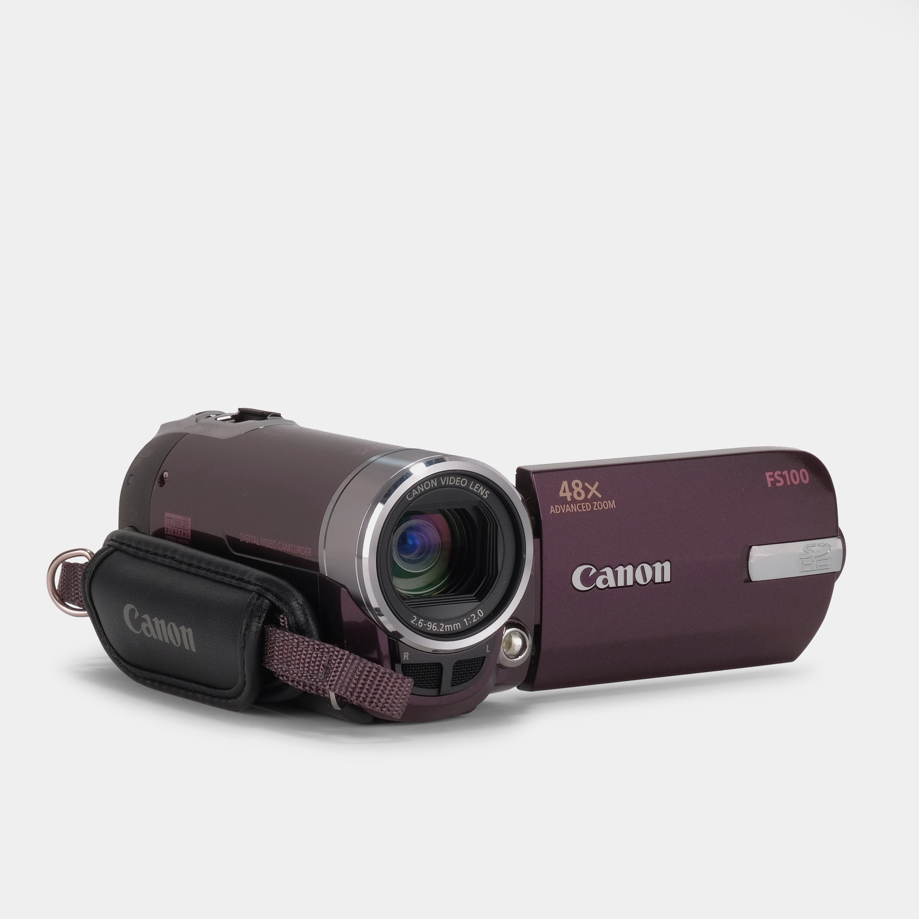 Canon FS100 Purple Digital Video Camcorder with 60x Optical Zoom - Full HD 1080p Recording for Vlogging, Travel & Family Events