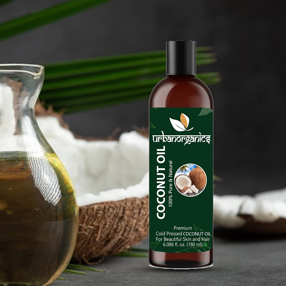 Organic Cold Pressed Extra Virgin Coconut Oil for Men & Women - Unrefined, Unbleached, Paraben-Free - Promotes Healthy Skin & Hair Growth - Perfect for Cooking, Hair Care, and Skin Moisturizing