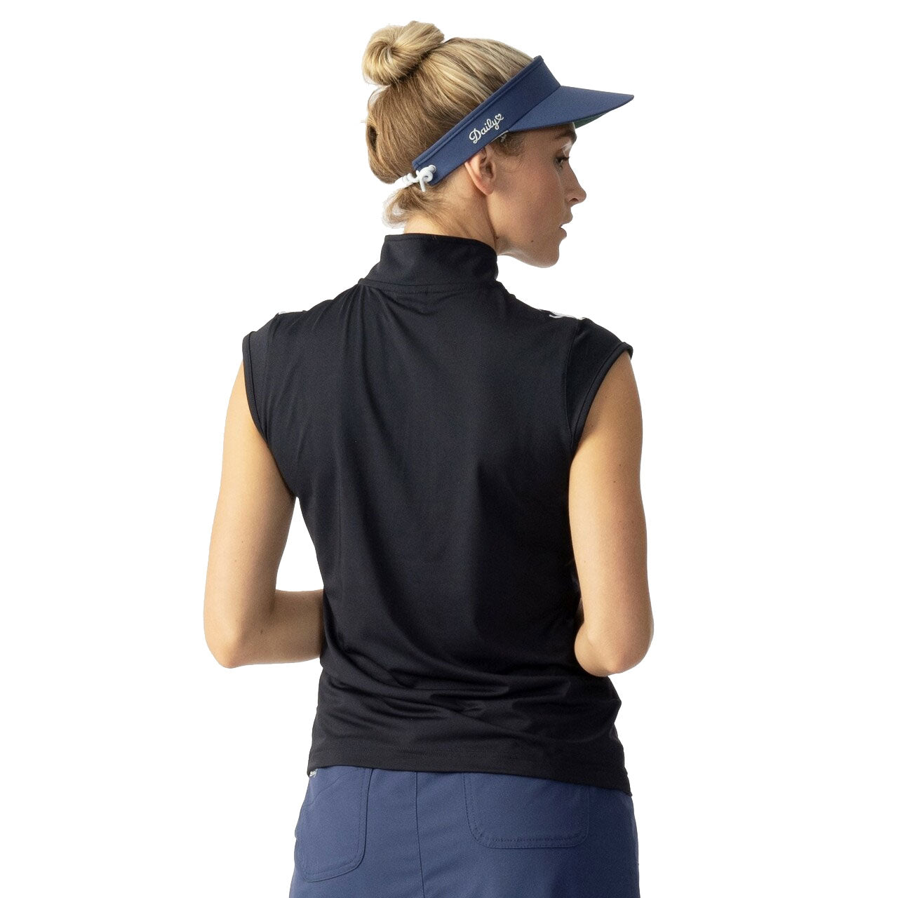 Women's Navy Blue Cap Sleeve Golf Polo Shirt - Breathable Moisture-Wicking Athletic Top for Golf, Tennis & Outdoor Sports | Casual Summer Wear