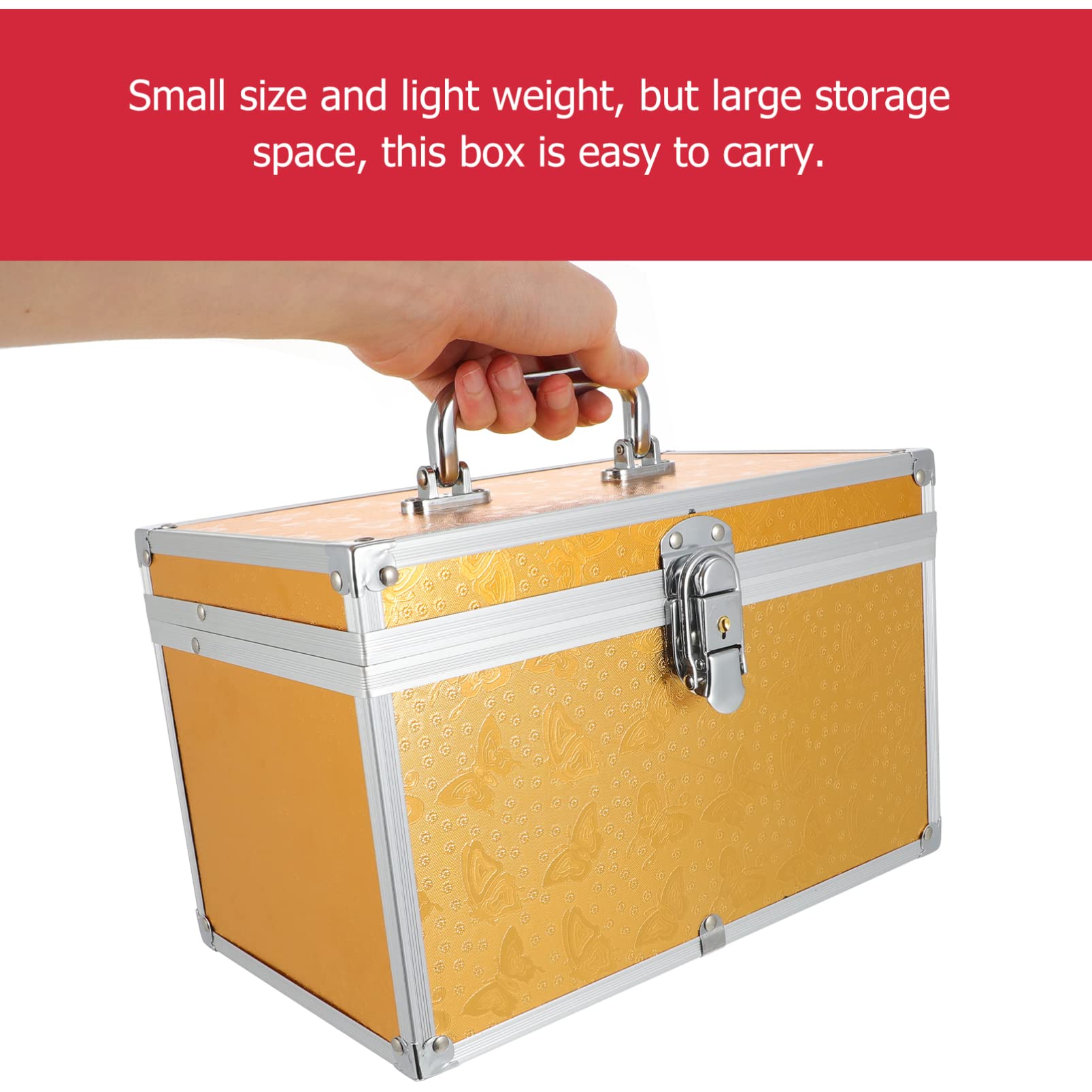 Large Aluminum Alloy Makeup Train Case - Professional Cosmetic Organizer for Travel & Salon Use | Waterproof Portable Makeup Storage Box for Artists, Bridal & On-the-Go Beauty
