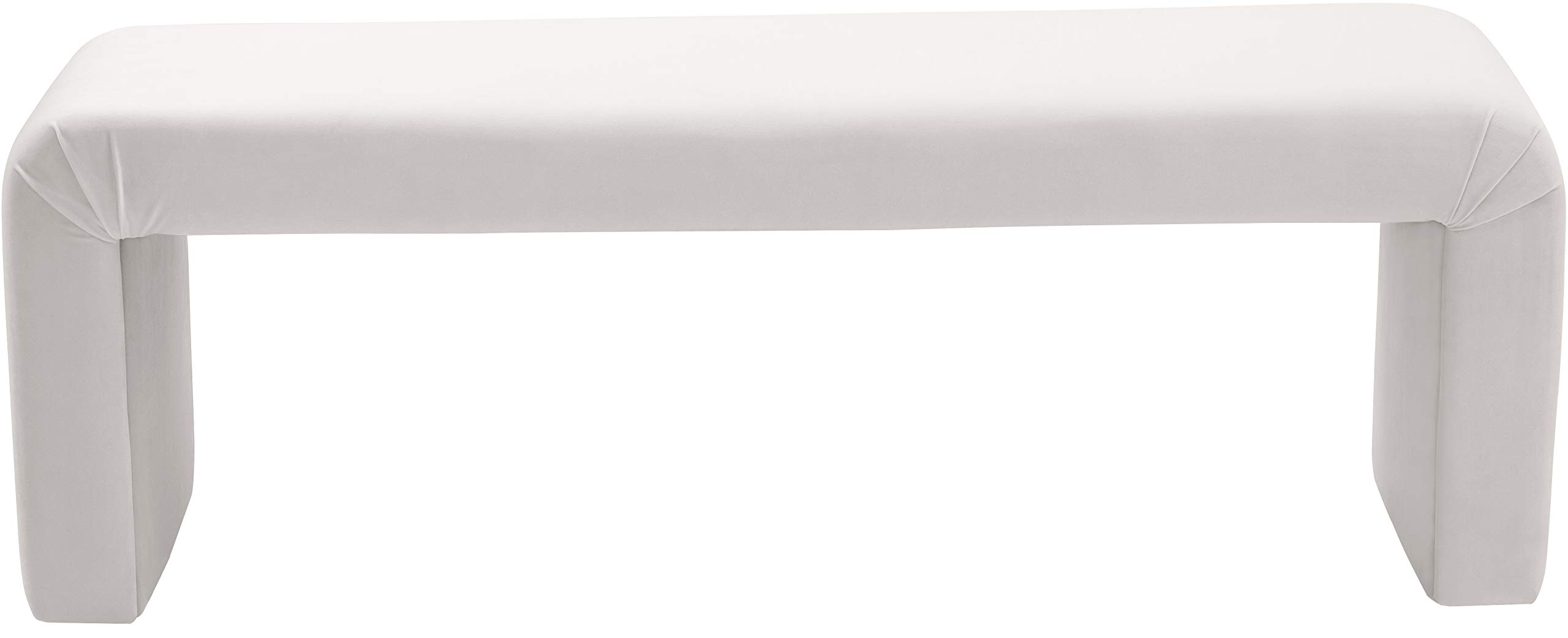 Meridian Furniture Minimalist Modern Velvet Upholstered Bench - 53