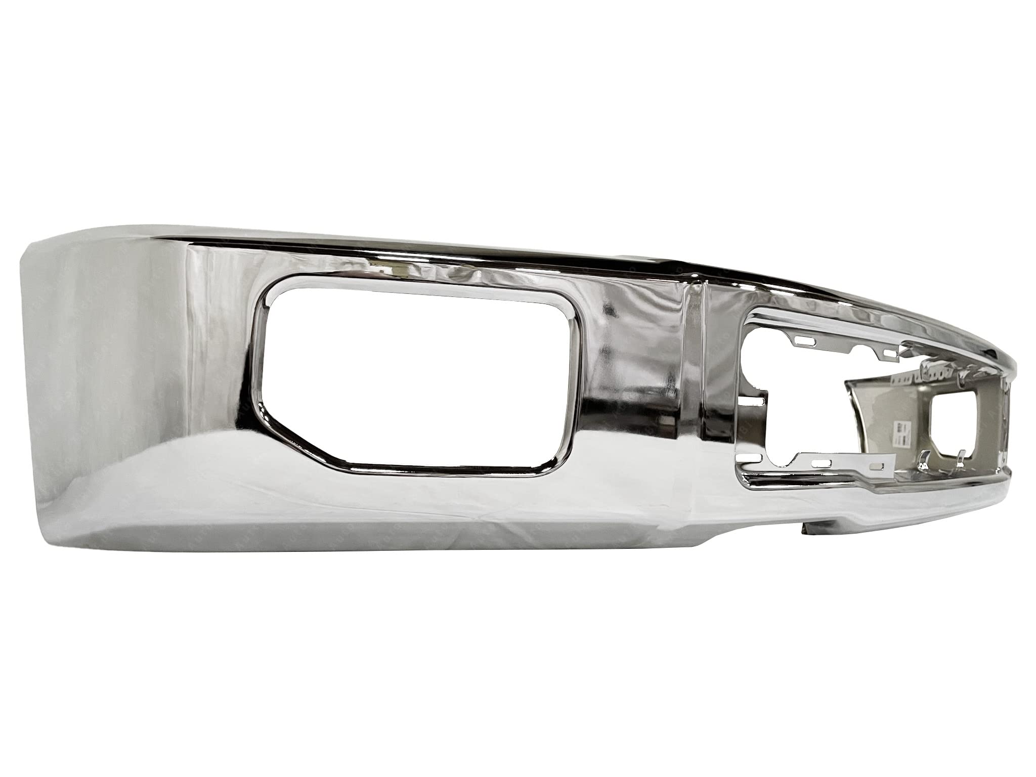 Chrome Front Bumper with Fog Light Holes for 2015-2017 Ford F150 Pickup Truck | FO1002422 | Perfect for Off-Roading & Daily Driving