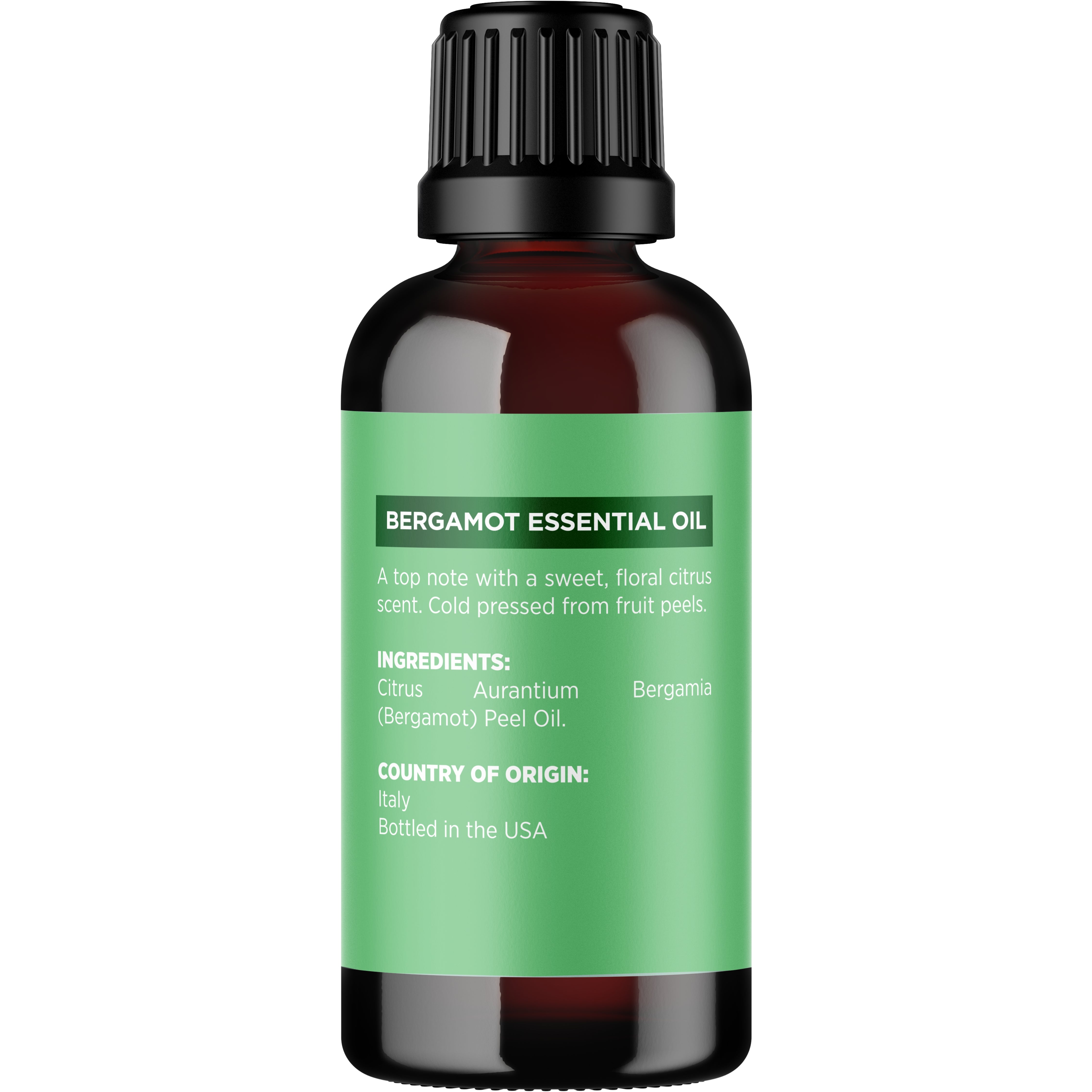 Pure Bergamot Essential Oil for Aromatherapy, Stress Relief & Skin Care - 100% Natural, Therapeutic Grade for Diffusers, Massage & DIY Beauty