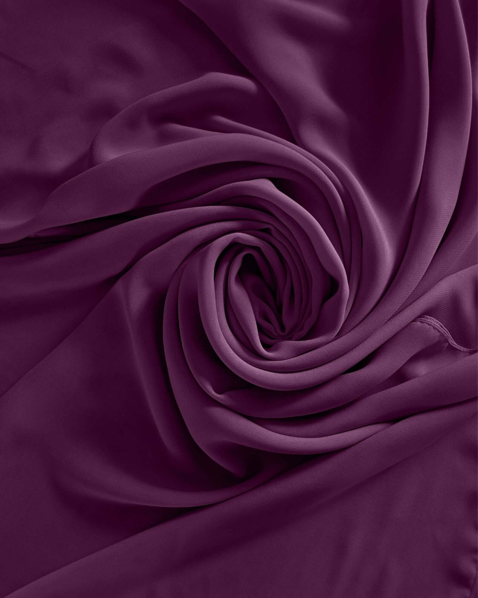 Luxury Purple Chiffon Hijab Scarf - Soft Muslim Headscarf for Women - Perfect for Prayer, Modest Fashion & Special Occasions