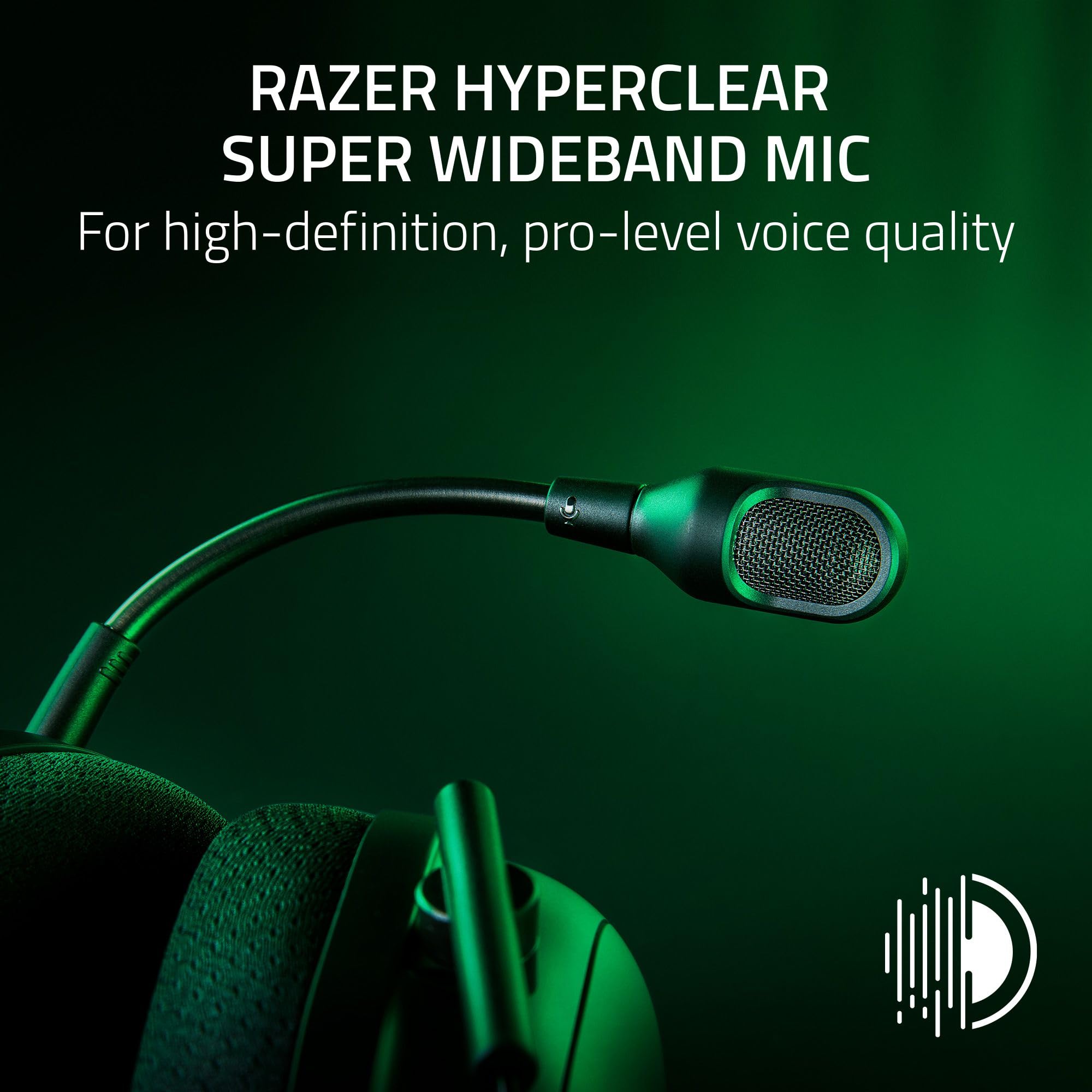 Razer BlackShark V2 Pro Wireless Gaming Headset for Xbox, PS5, PC & Mac - 50mm Drivers, Super Wideband Mic, Noise Isolating Earcups, 70Hr Battery - Bluetooth & USB-C Connectivity - Perfect for Competitive Gaming, Streaming & Virtual Meetings (Black)