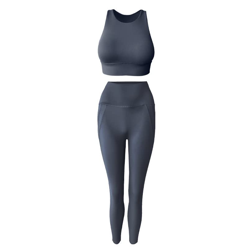 2-Piece Seamless Workout Set - Yoga Bra & High-Waisted Leggings for Women | Gym Activewear for Running, Fitness & Yoga Classes | Moisture-Wicking & Comfortable Workout Clothes