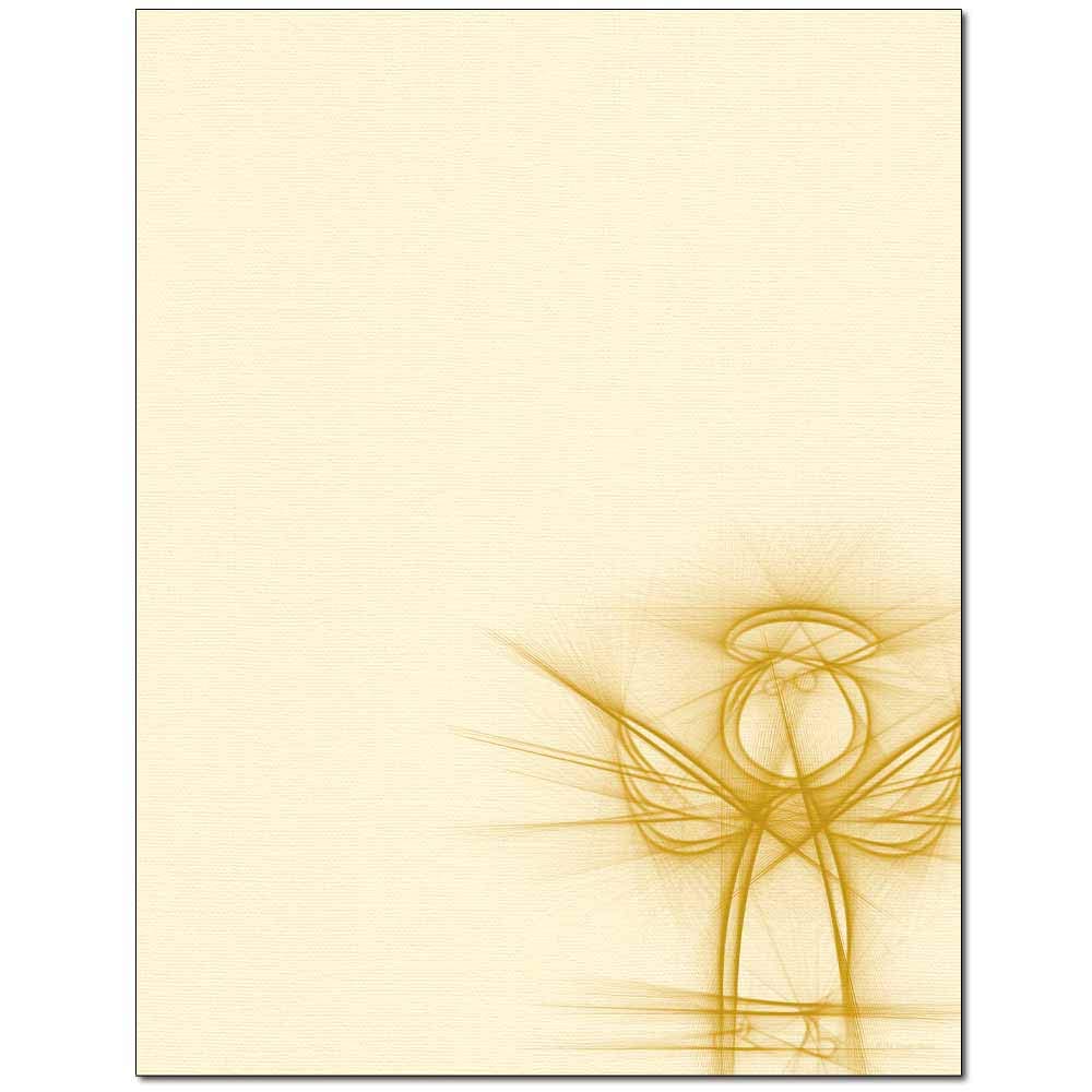Premium Sketched Angel Letterhead Paper - 100 Sheets for Laser & Inkjet Printers - Perfect for Wedding Invitations, Thank You Cards & Business Stationery