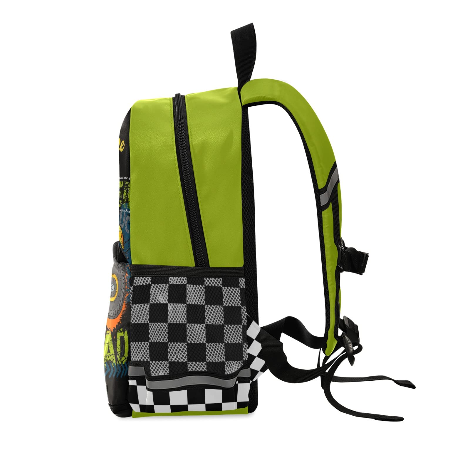 Personalized Monster Truck Backpack for Boys - Durable 13 Inch Kids Backpack for School, Travel & Outdoor Adventures - Cool Toddler Backpack with Adjustable Straps