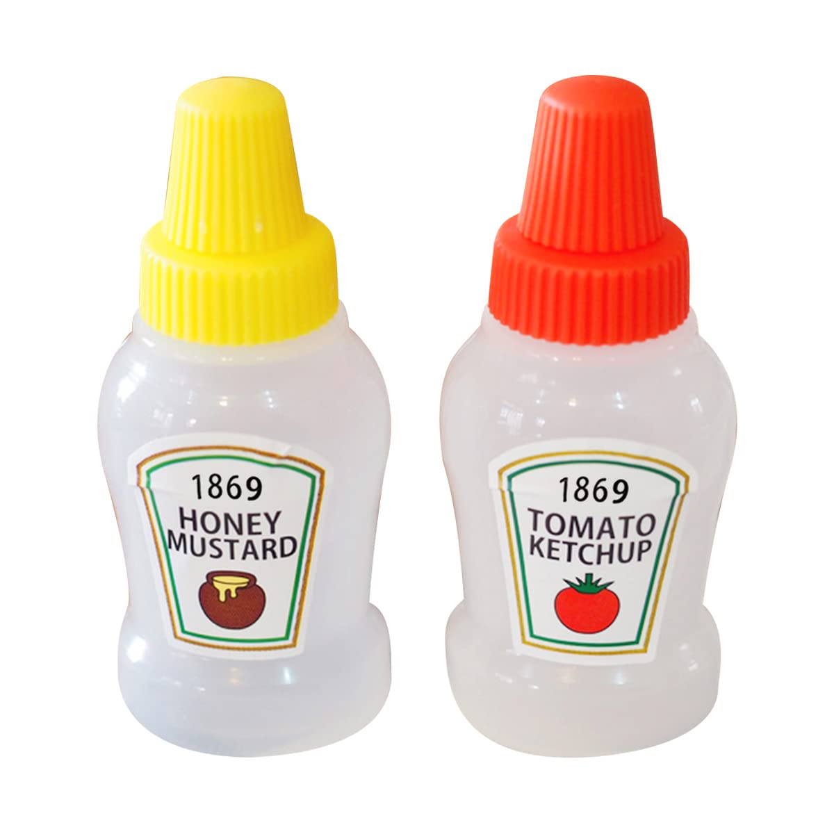 25ml Mini Empty Squeeze Bottles for Sauce & Condiments - Reusable Plastic Ketchup Dispensers, Portable Honey Storage Containers (2-Pack) - Perfect for Restaurants, BBQs, Picnics & Home Kitchen Use