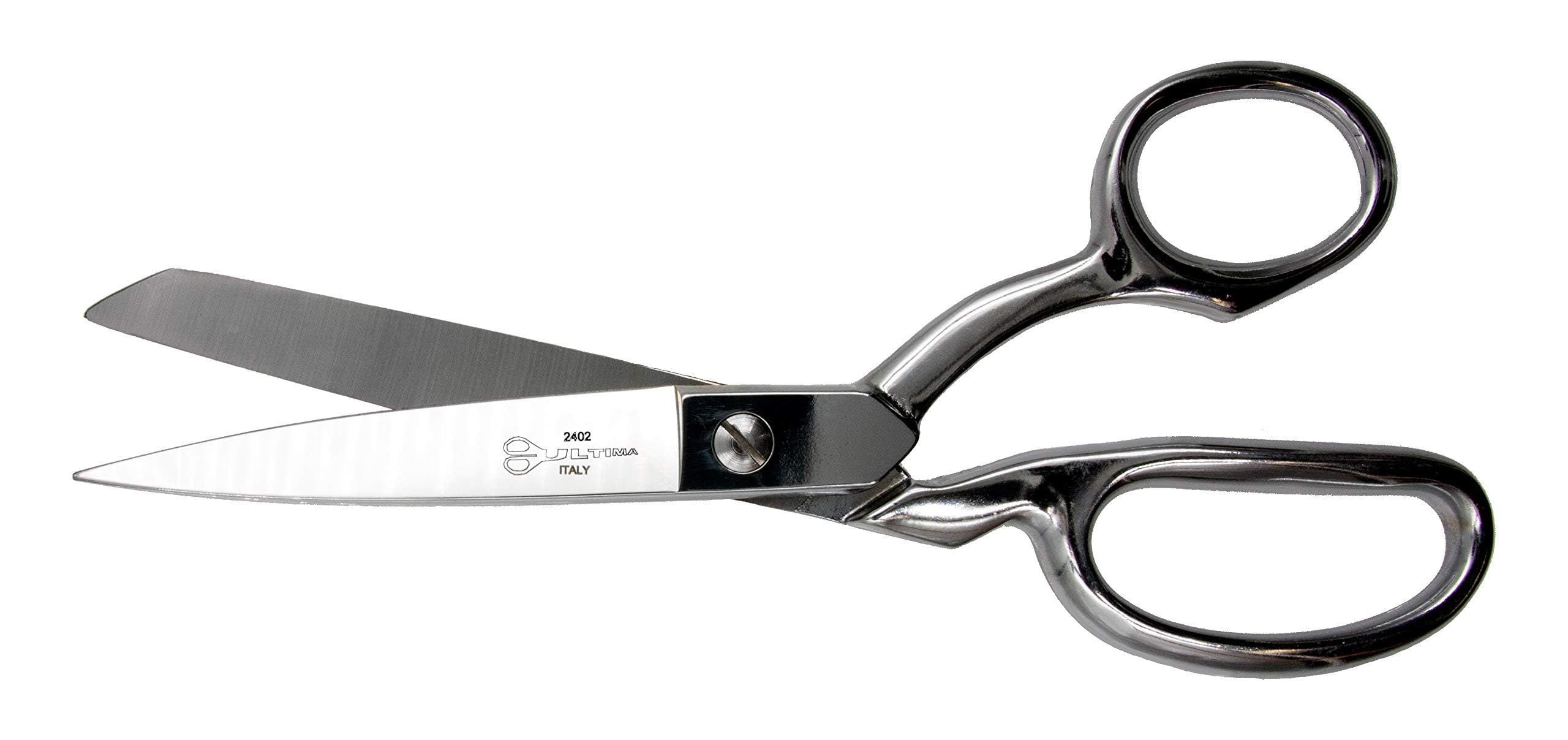 Ultima 8 Inch Professional Dressmaker Scissors - Premium Drop Forged Carbon Steel Tailoring Shears with Chrome Plating & Ergonomic Bent Handles | Made in Italy | Perfect for Sewing, Fabric Cutting & Quilting Projects