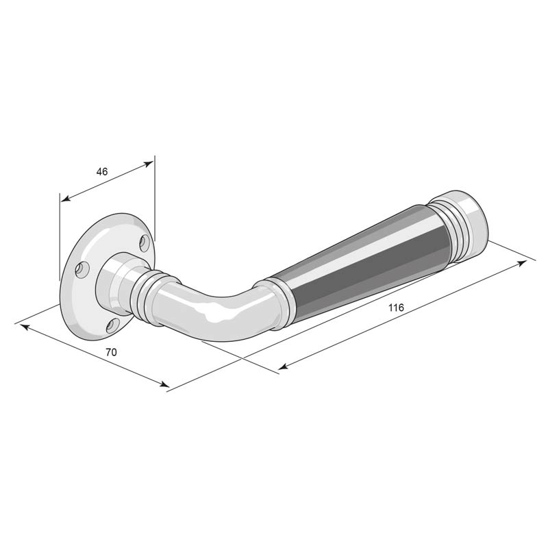 Albert Karlsson No. 691 Nickel Door Handle - Premium Cabinet & Furniture Hardware for Home, Office & Commercial Spaces