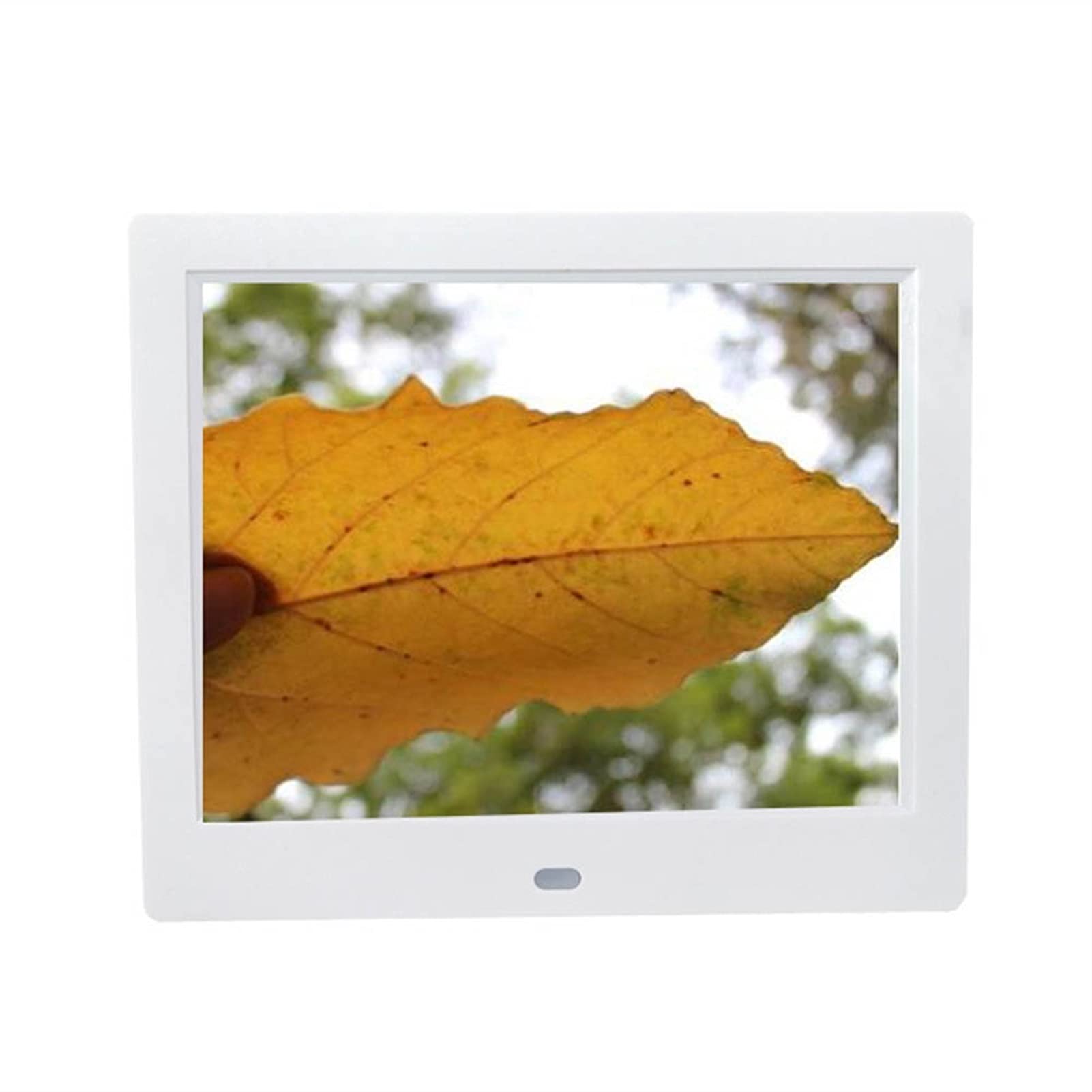 8 Inch HD Digital Photo Frame - Multifunctional Electronic Picture Display with High Resolution, Auto-Rotate & Slideshow - Perfect for Home, Office & Gift (White)