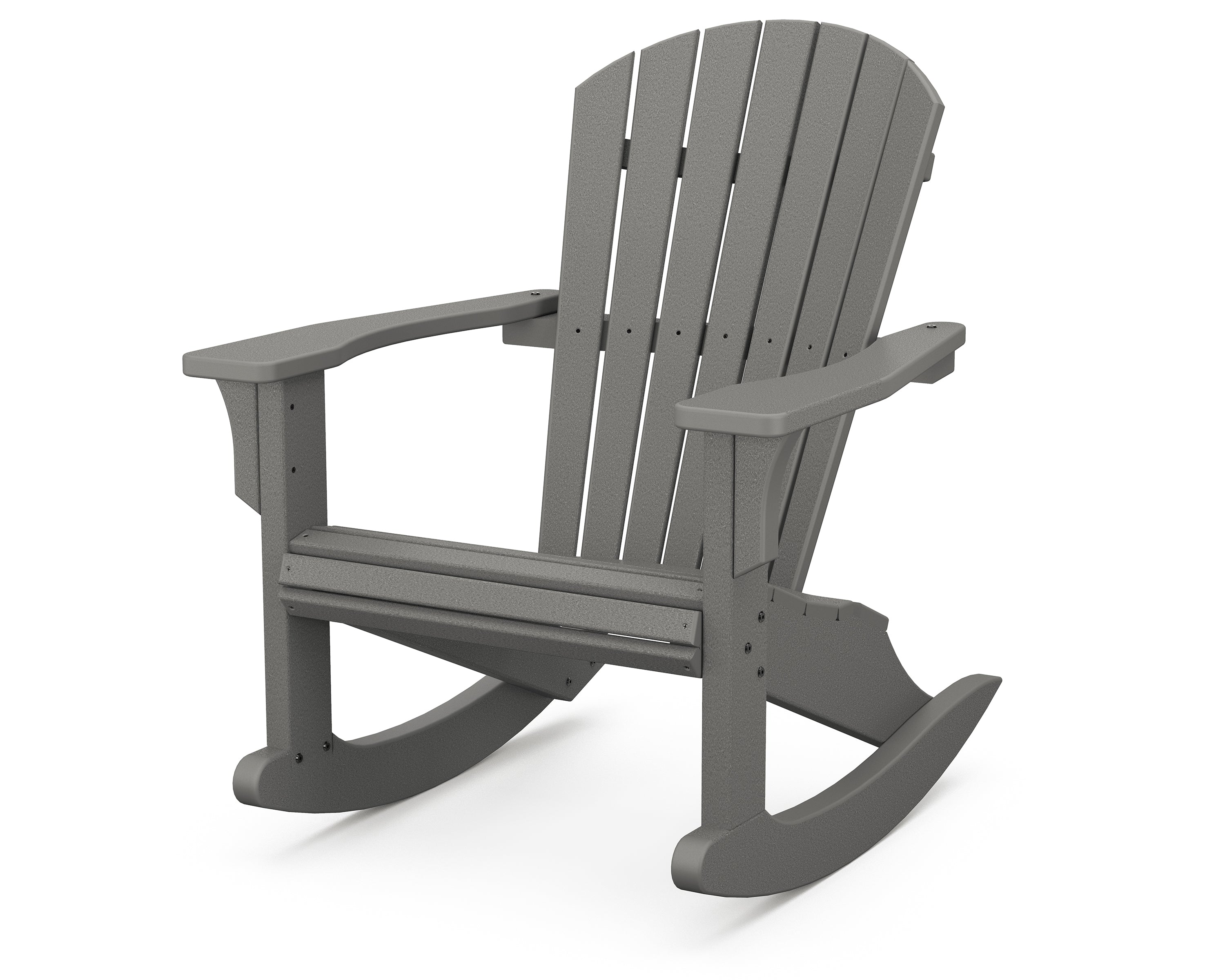POLYWOOD Seashell Rocker - Durable Outdoor Rocking Chair for Patio, Garden, and Poolside - Weather-Resistant Poly Lumber - Perfect for Relaxing and Lounging
