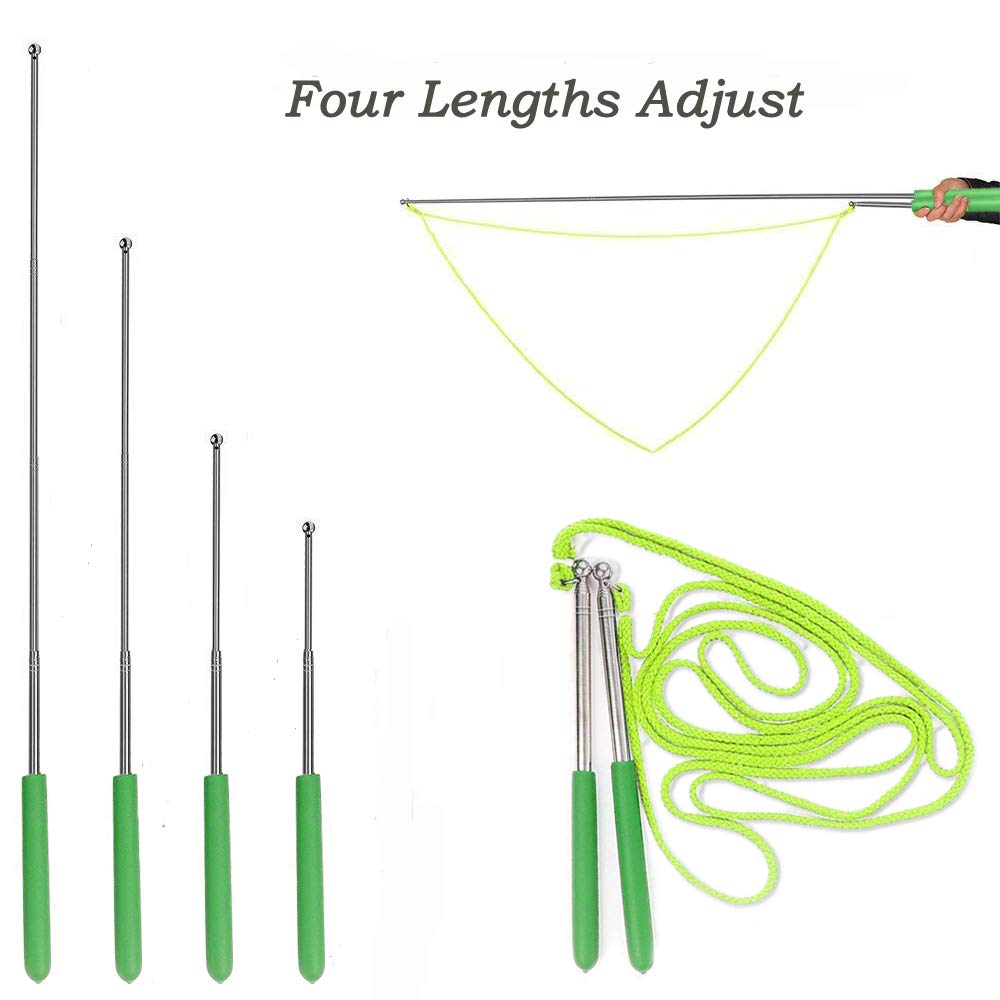 4 Pack Giant Bubble Wand Set for Kids - Telescopic Stainless Steel Bubble Blower with Durable Design - Perfect for Outdoor Play, Birthday Parties & Backyard Fun - Works Best with Bubbleventi Bubble Mix